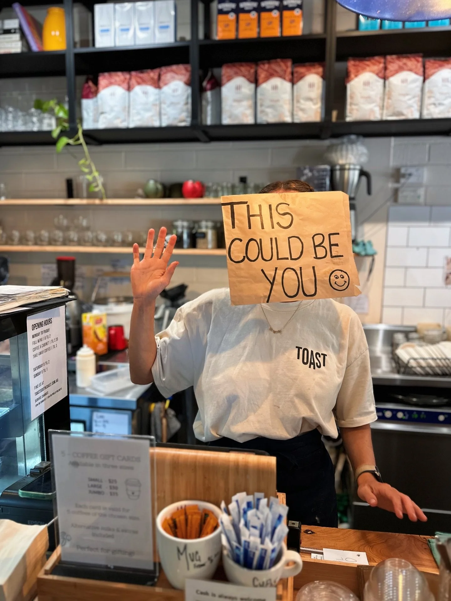 We&rsquo;re on the lookout for our next cafe all-rounder ☕️

Our lovely Lizzie is heading off on new adventures around Australia, so we&rsquo;re opening the door for someone new to join the team.

If you&rsquo;re keen for a fun, fast-paced hospo role