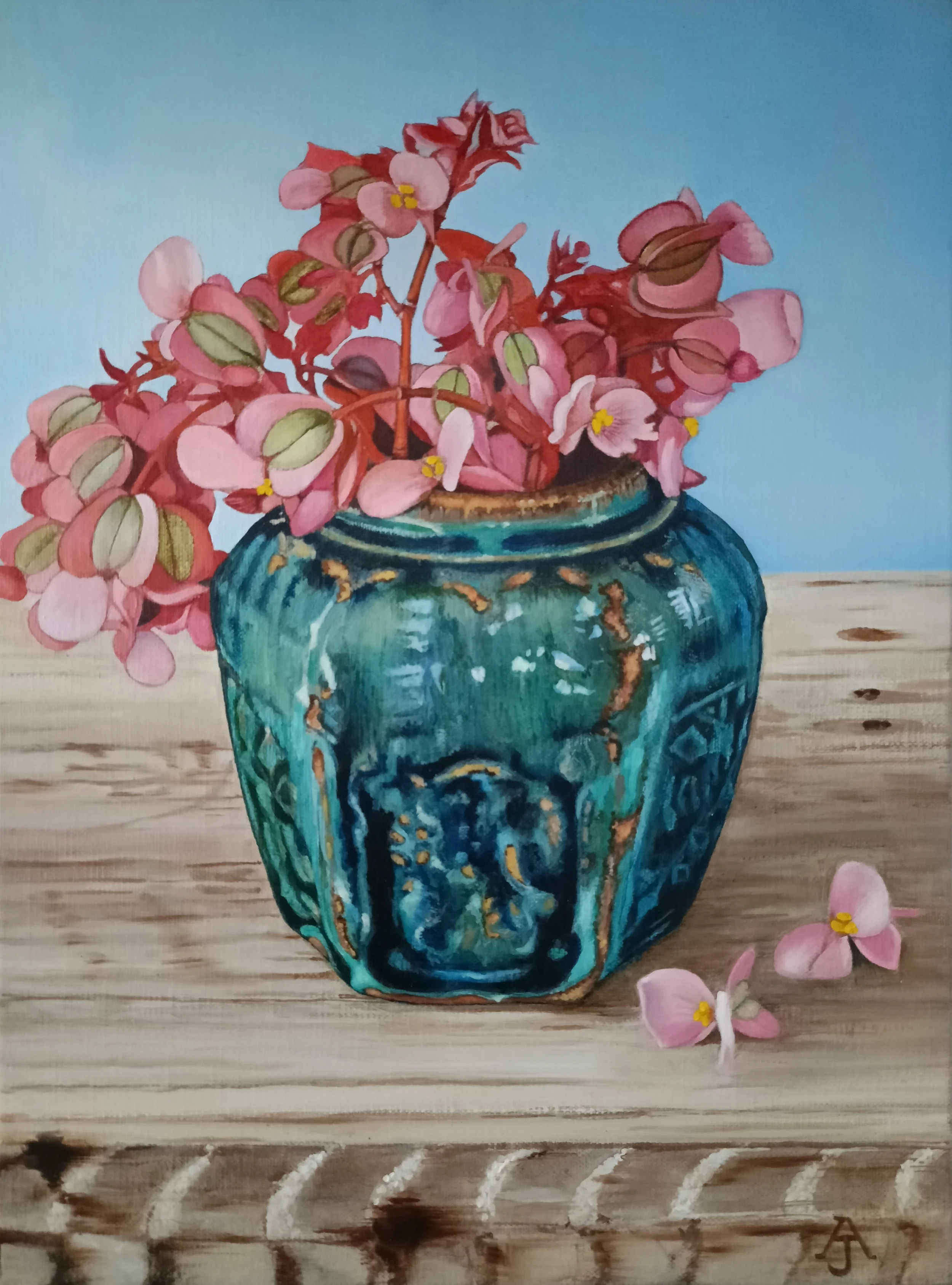 Jenny Albanis · Begonias & Ginger Jar  2025
