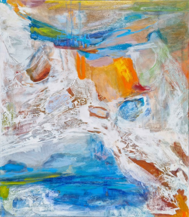 Timeless (2024)                                    
Acrylic and oil stick on canvas                                        
115 x 100 cm                       
$2,495