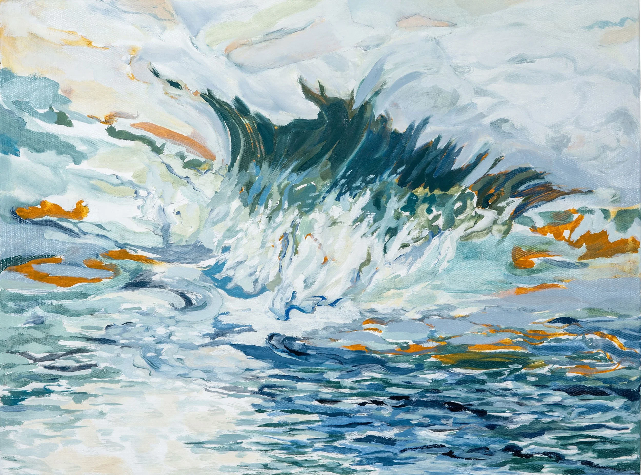 Martha Ferguson, "Ocean Turned Inside Out", oil on canvas, (18" x 24")