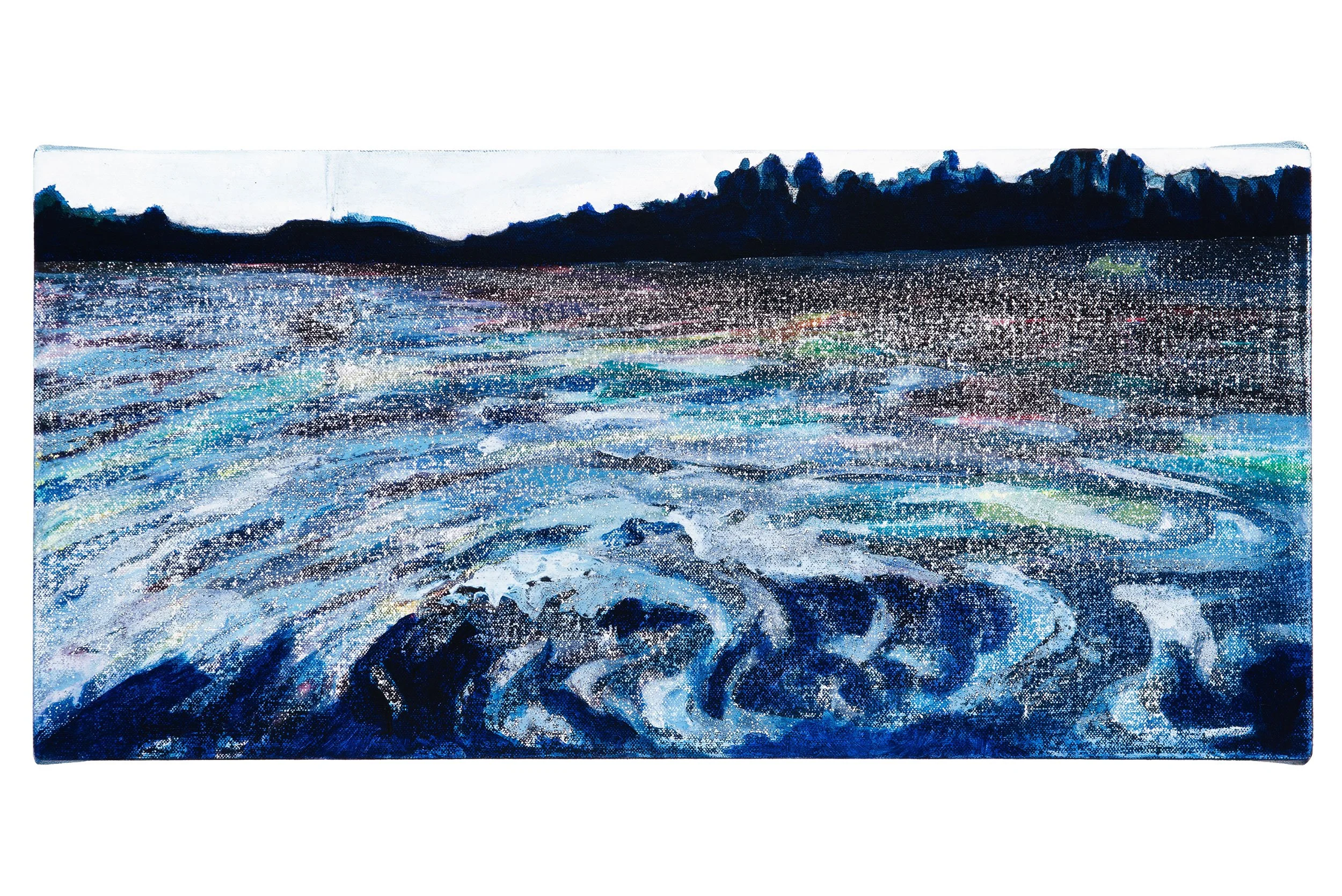 Martha Ferguson, 
"The Things We Have Lost" oil on canvas, (9" x 19")