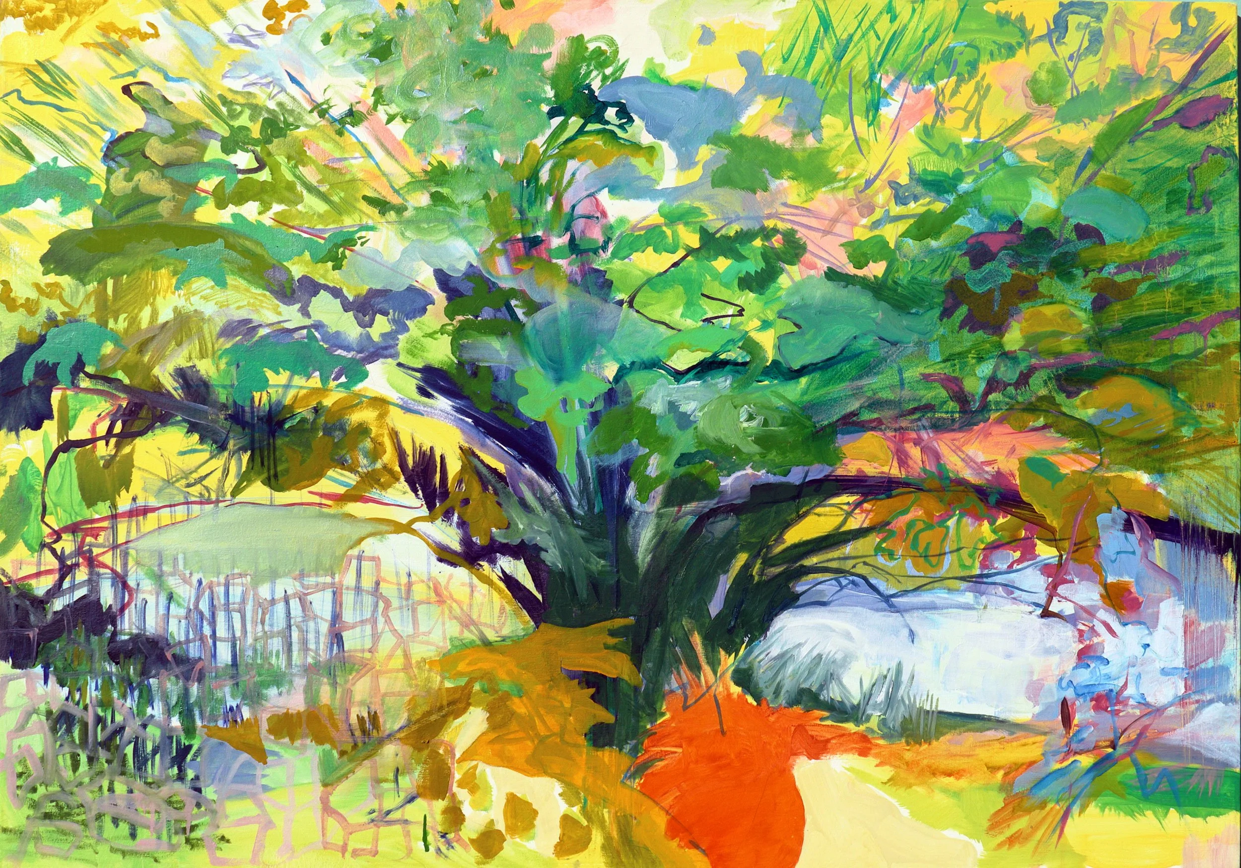 Martha Ferguson, "Tornado Bush" , oil on canvas, 34" x 48"