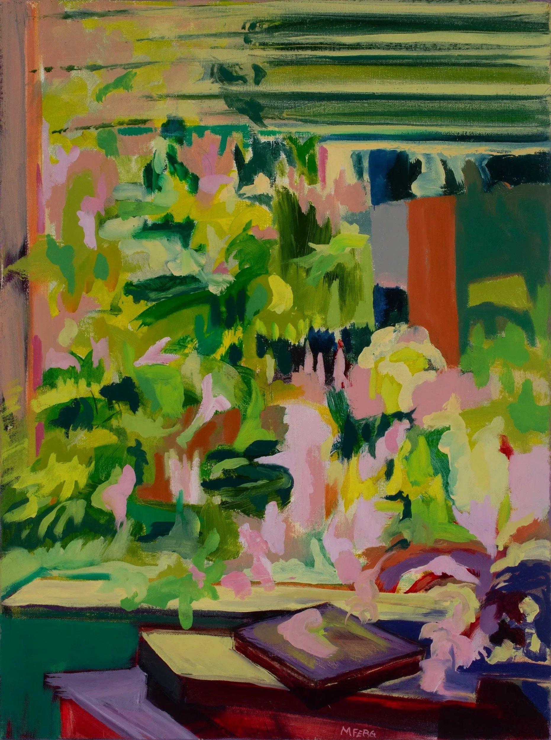 Martha Ferguson, "They Came In through the Window", oil on canvas  (24" x 18")