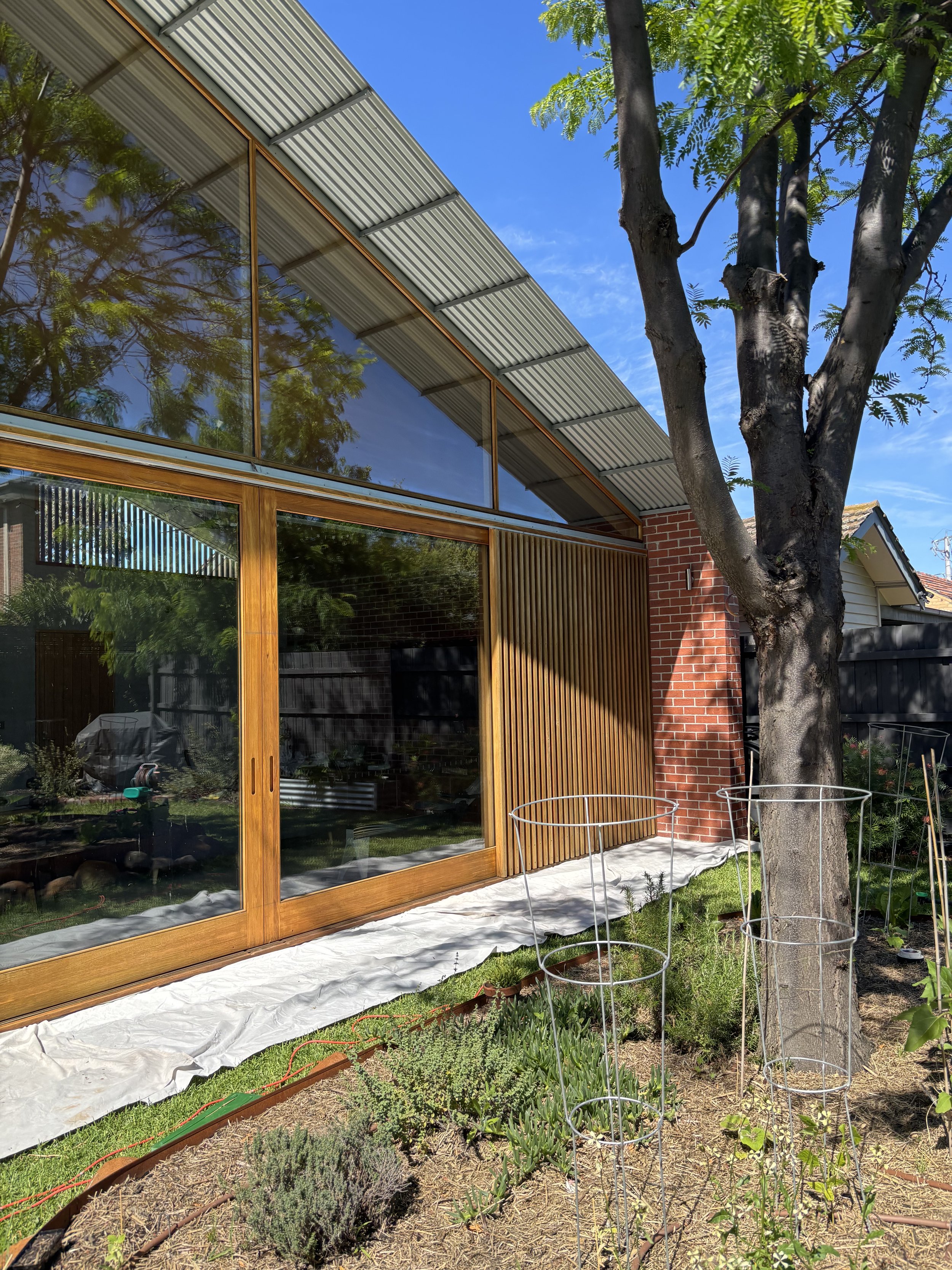 
Home with Wood Stain Treatment