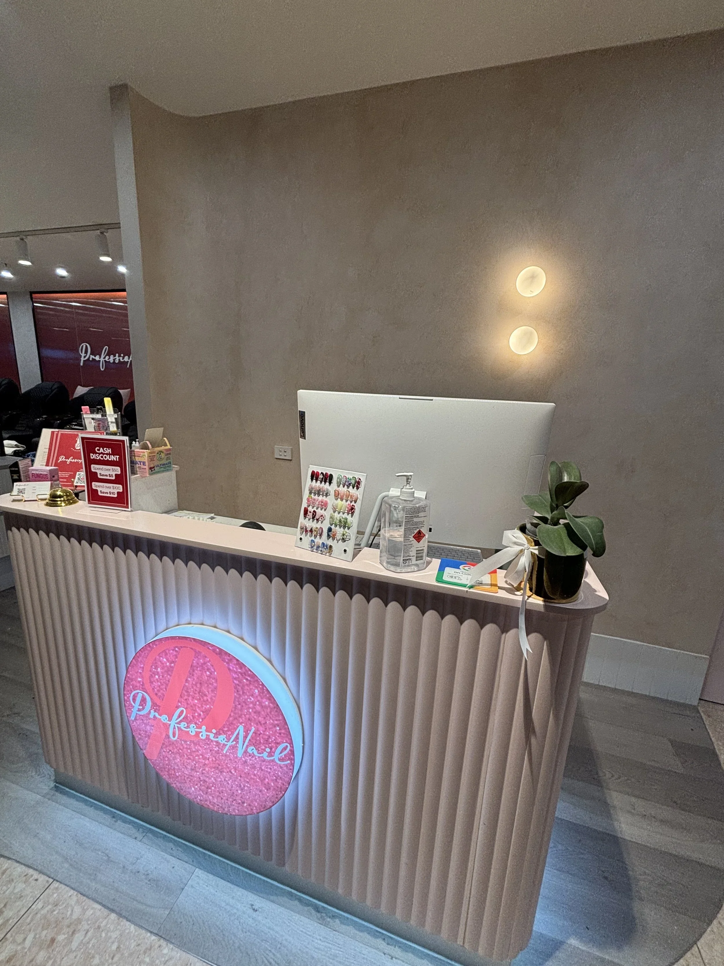 Nail Salon Painted Feature Wall