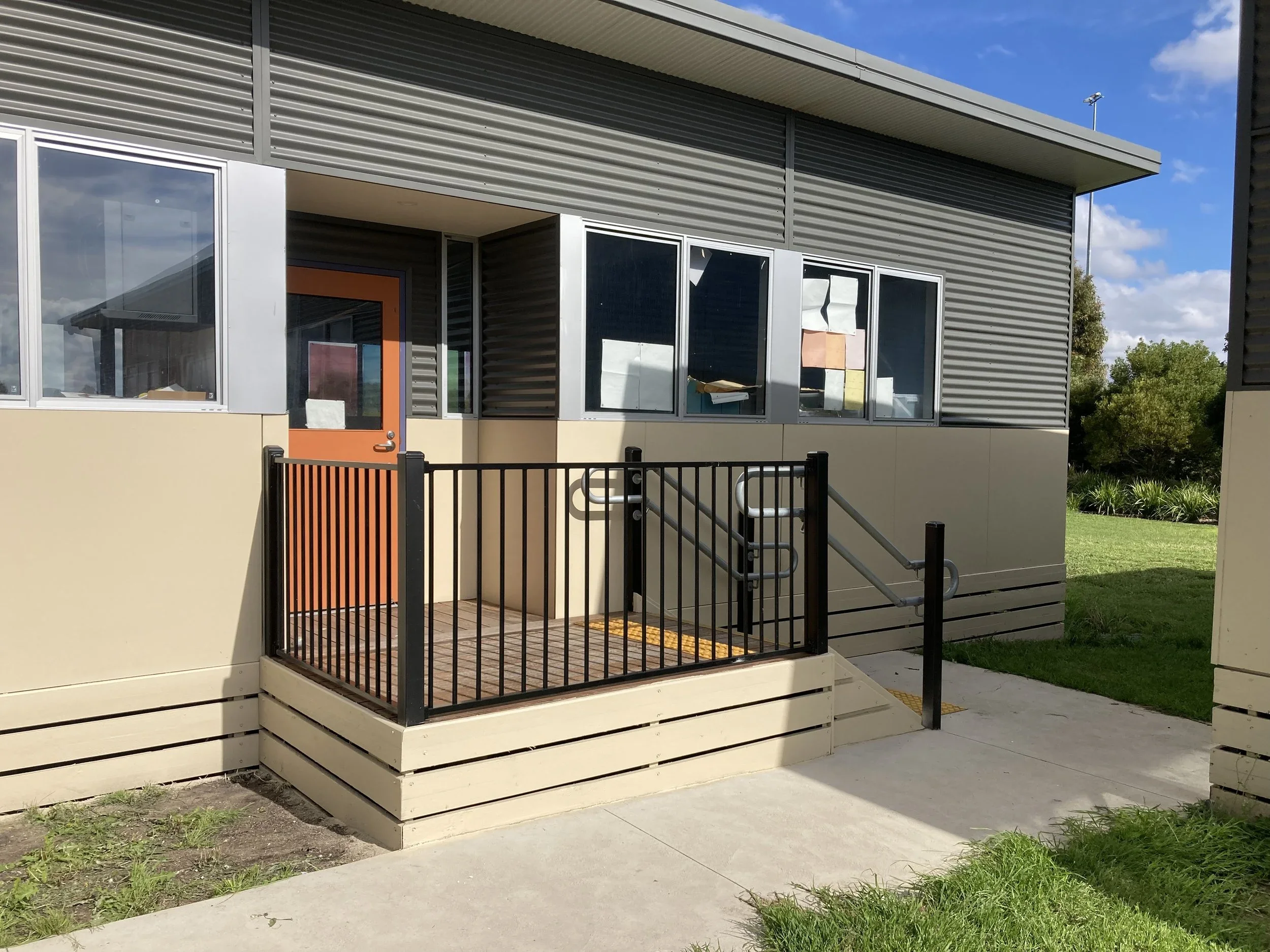 school building fresh paint