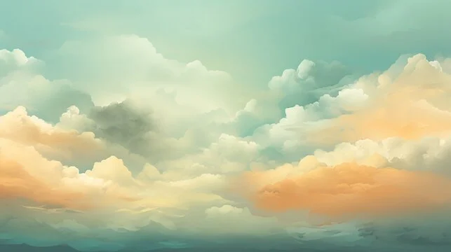 Colorful sky with clouds during sunset or sunrise.