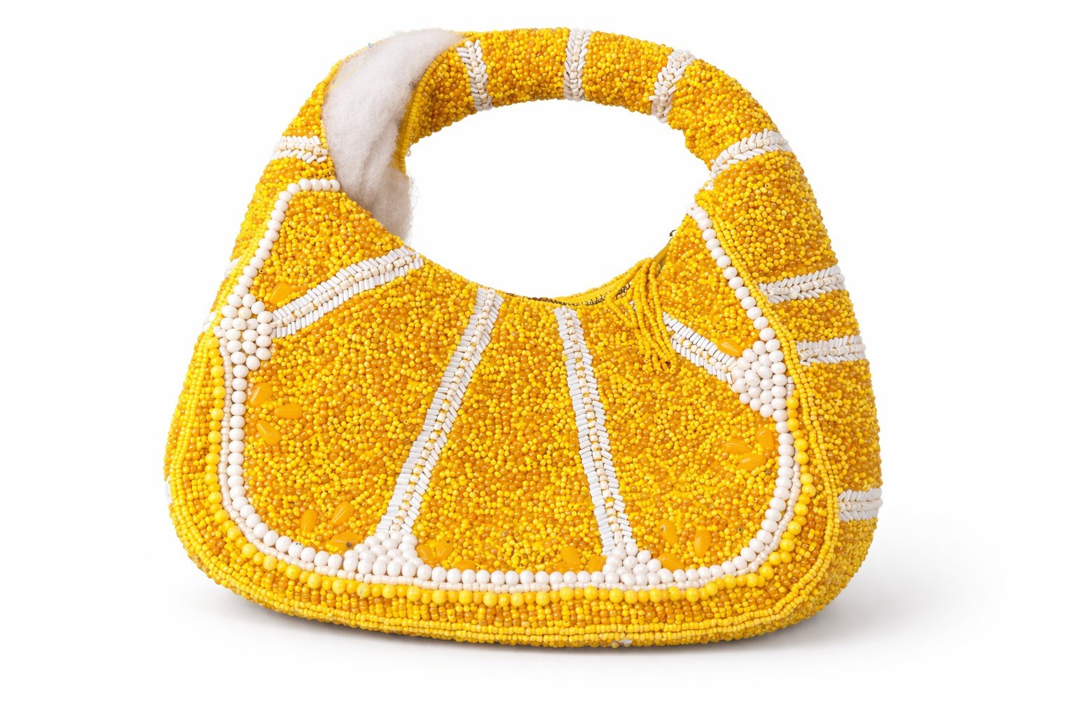 Beaded purse-lemon design