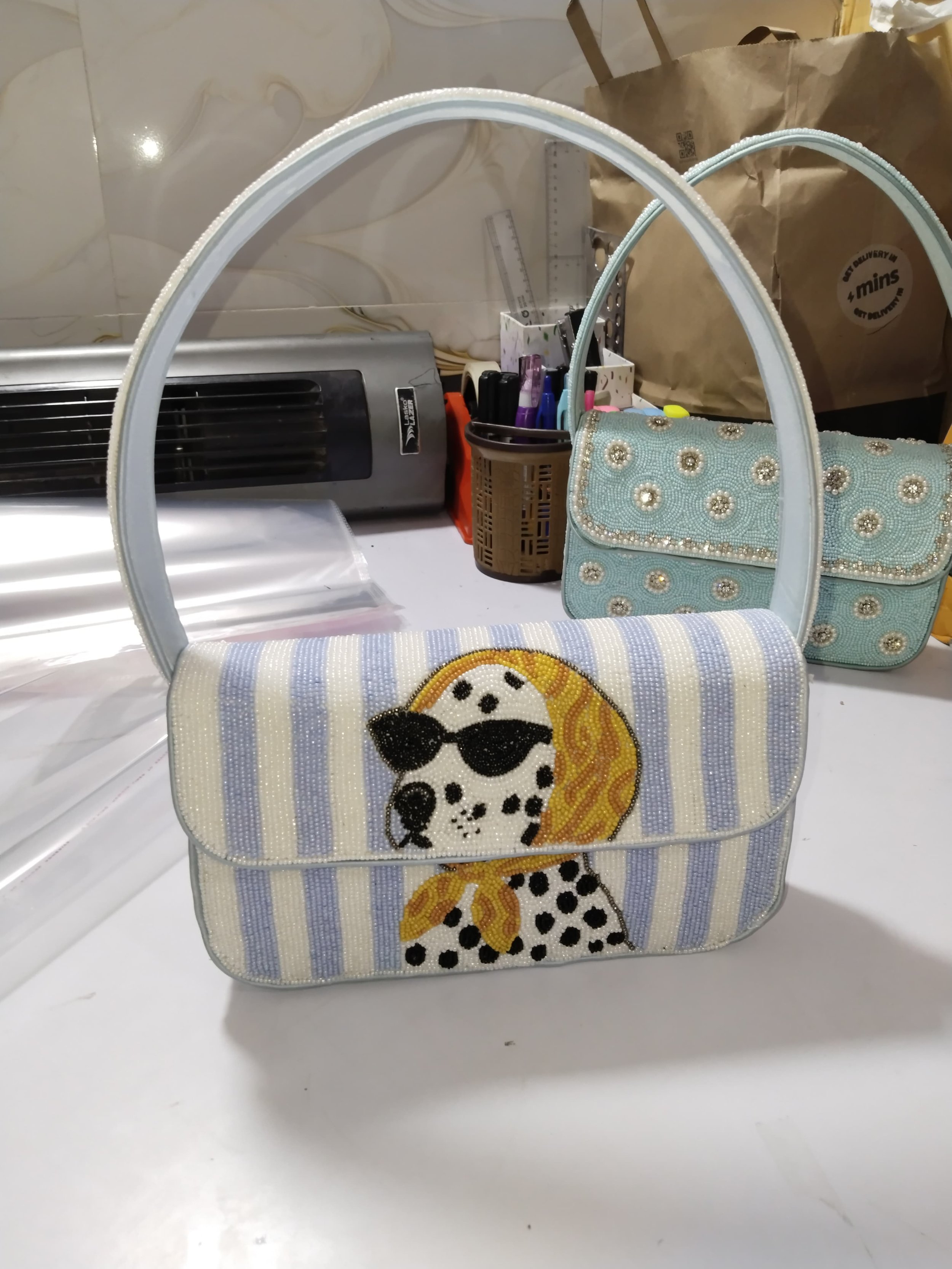 Beaded purse- dog