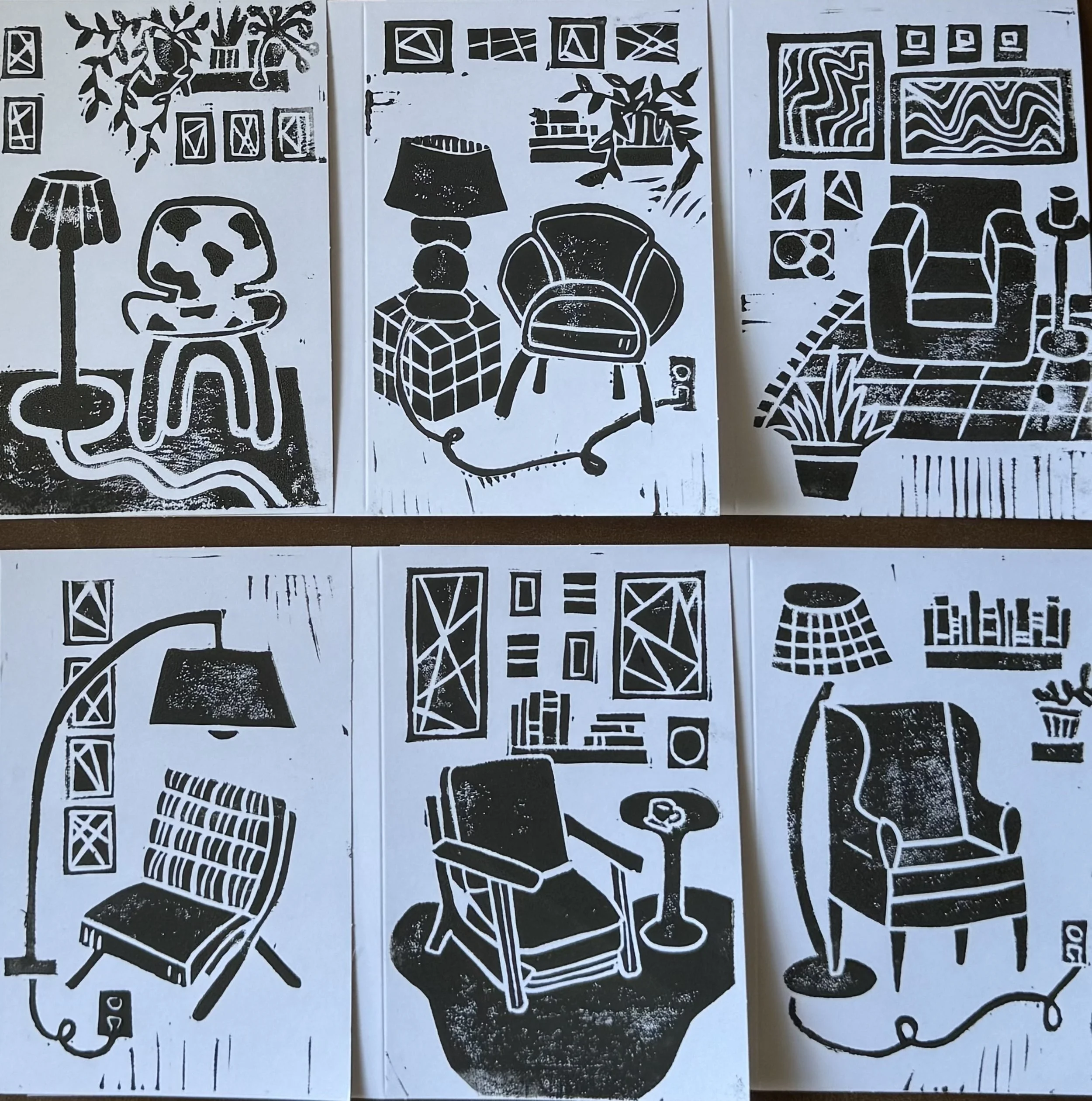 chairs card set