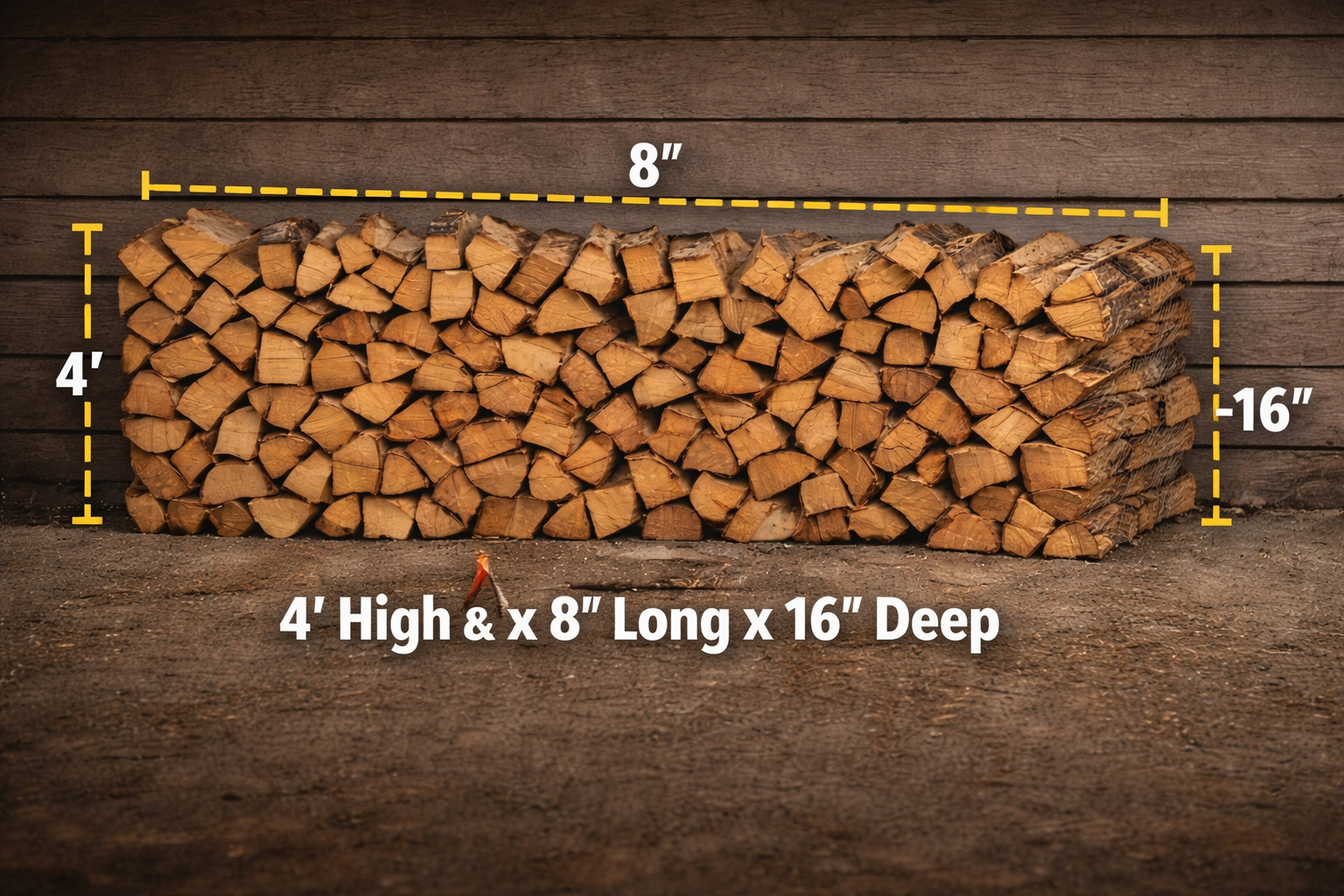 Face Cord (1/3 Cord) - Delivered