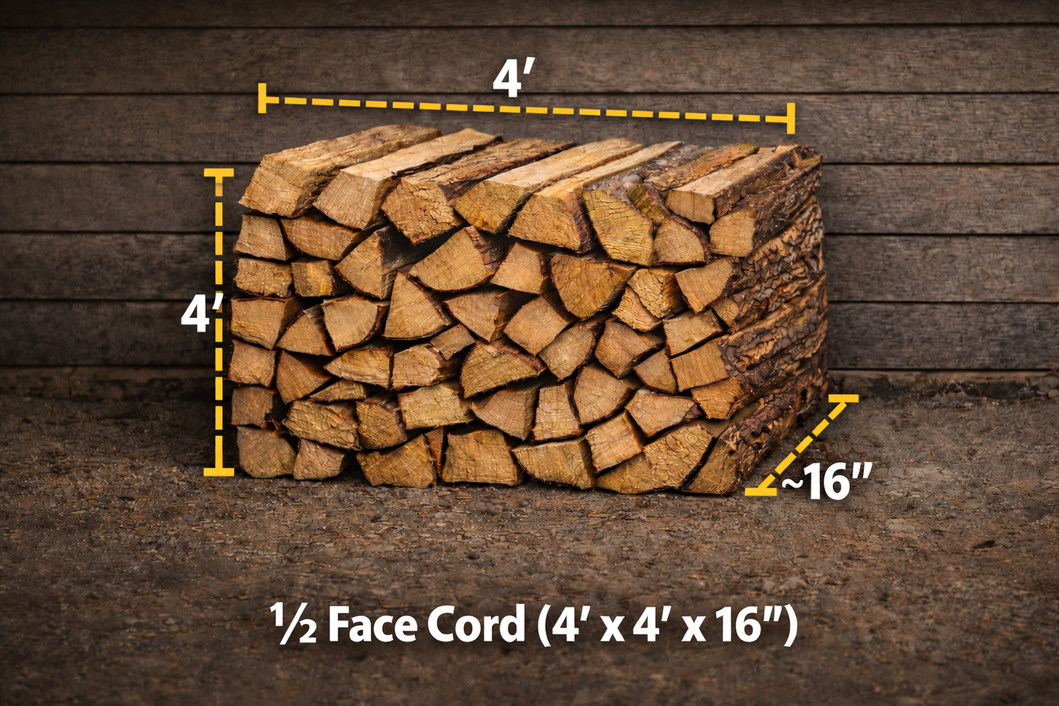 1/2 Face Cord - Delivered