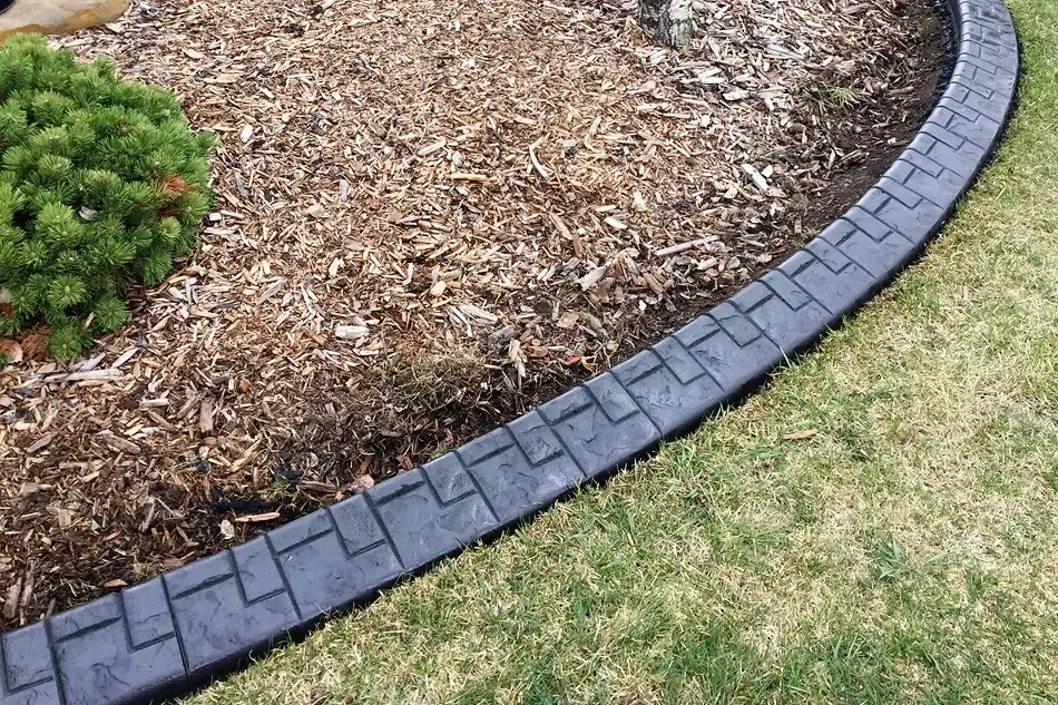 Residential concrete edging in Calgary