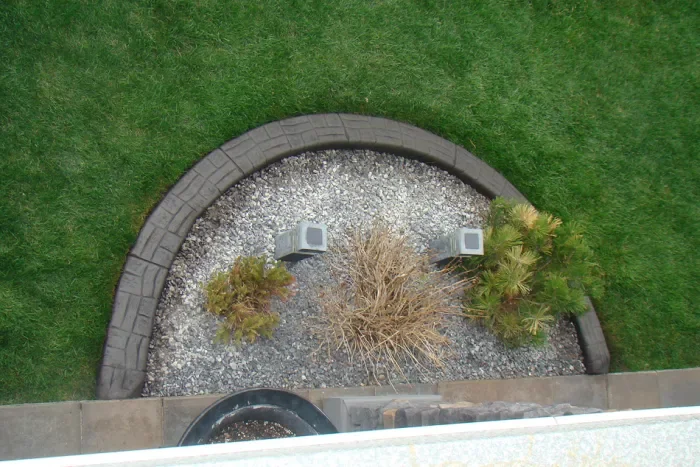 Textured concrete curbing installed in Calgary