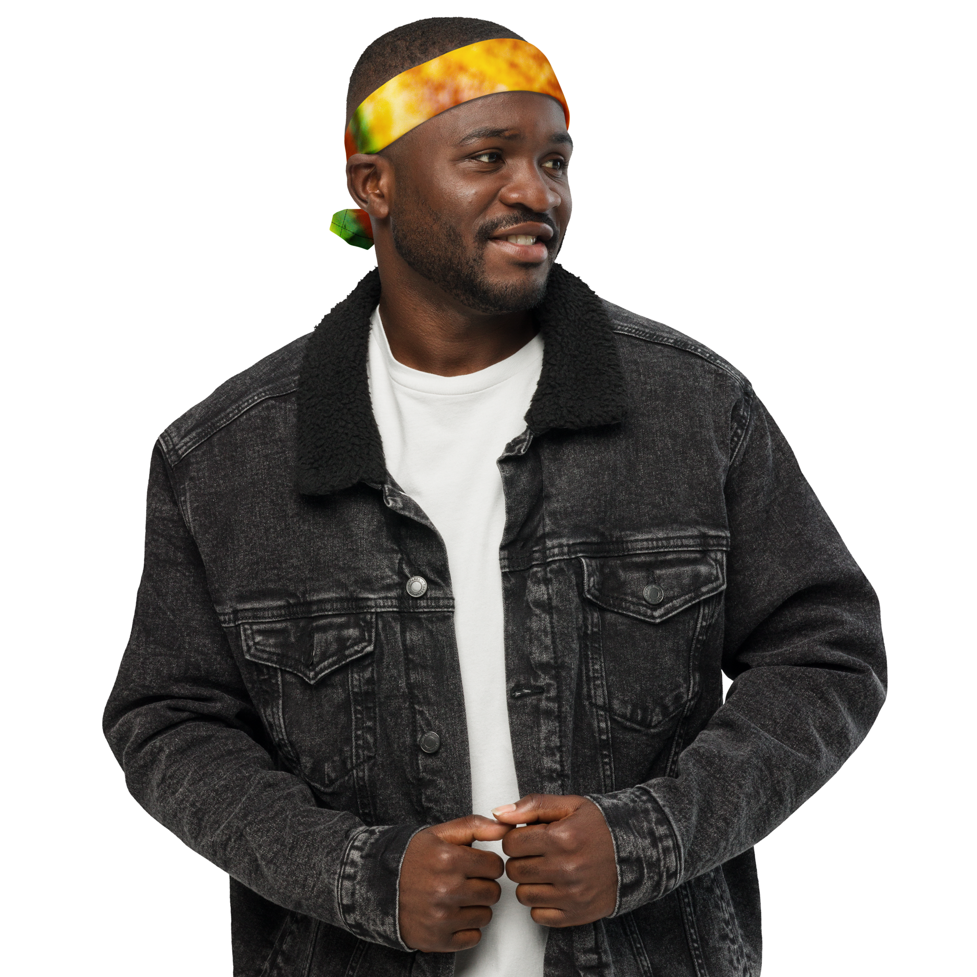 Yellow Abstract Bandana