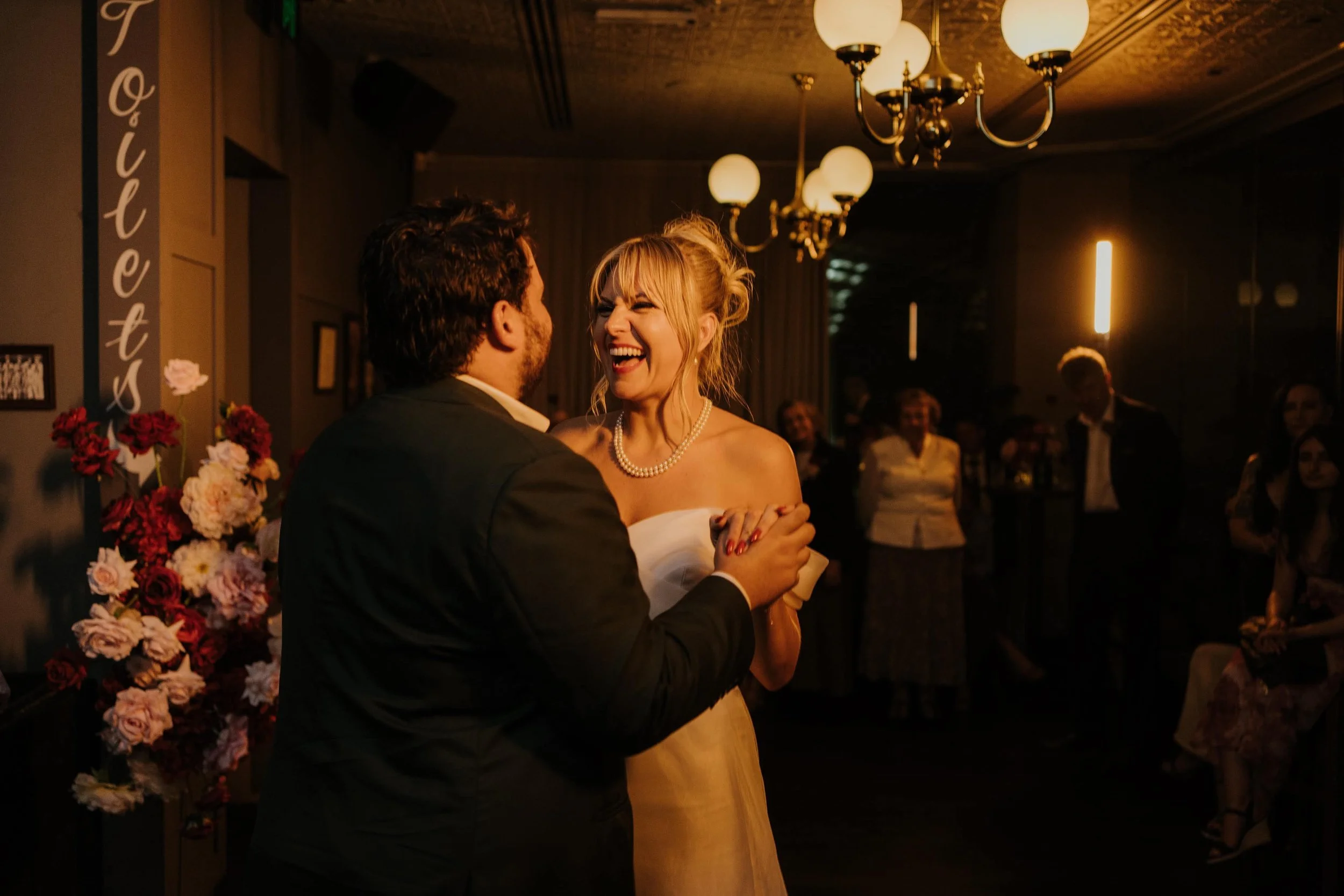 Performing first dance at wedding