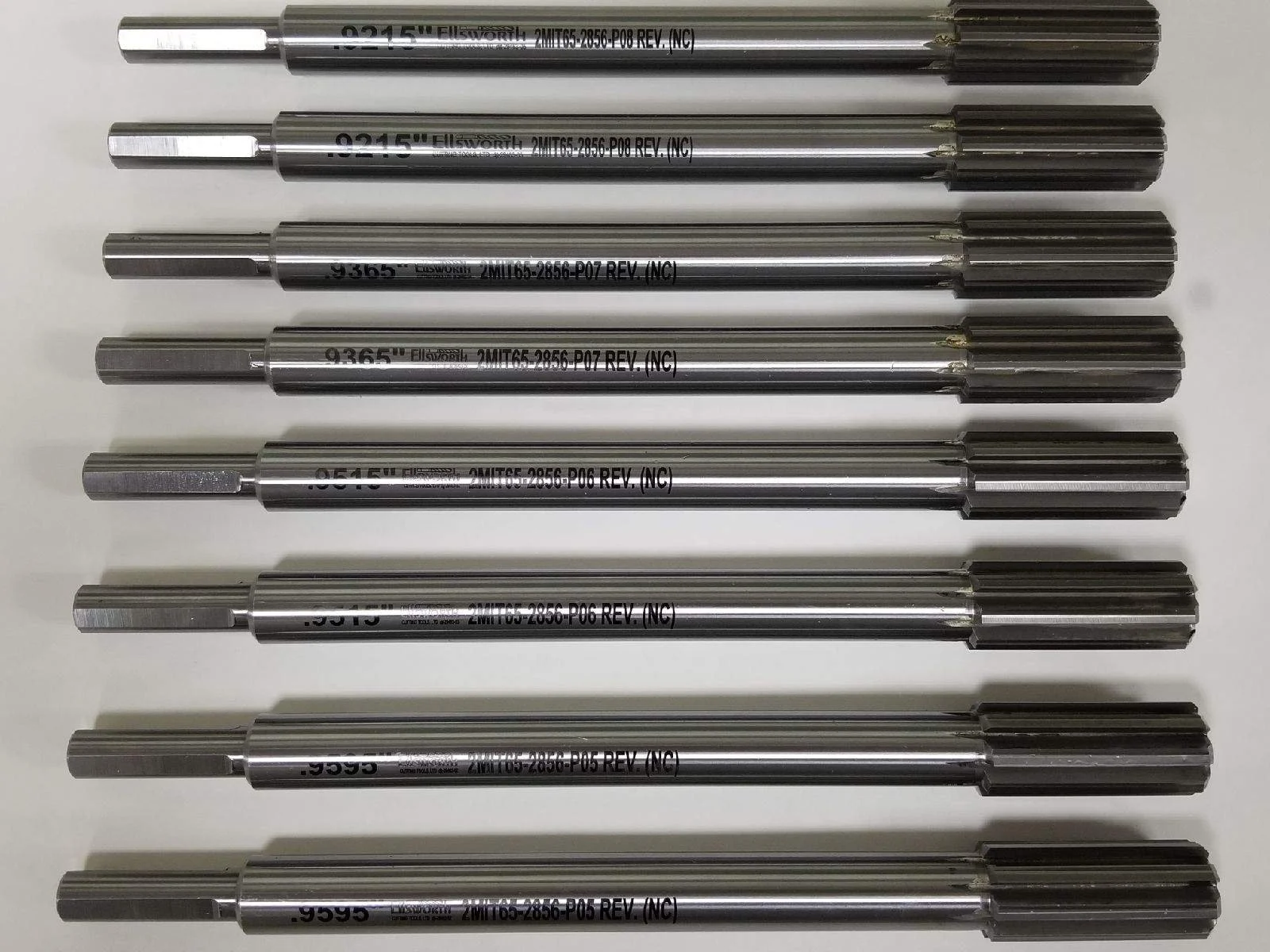 Custom straight flute chucking reamers manufactured for precision CNC hole sizing and tight tolerance production machining