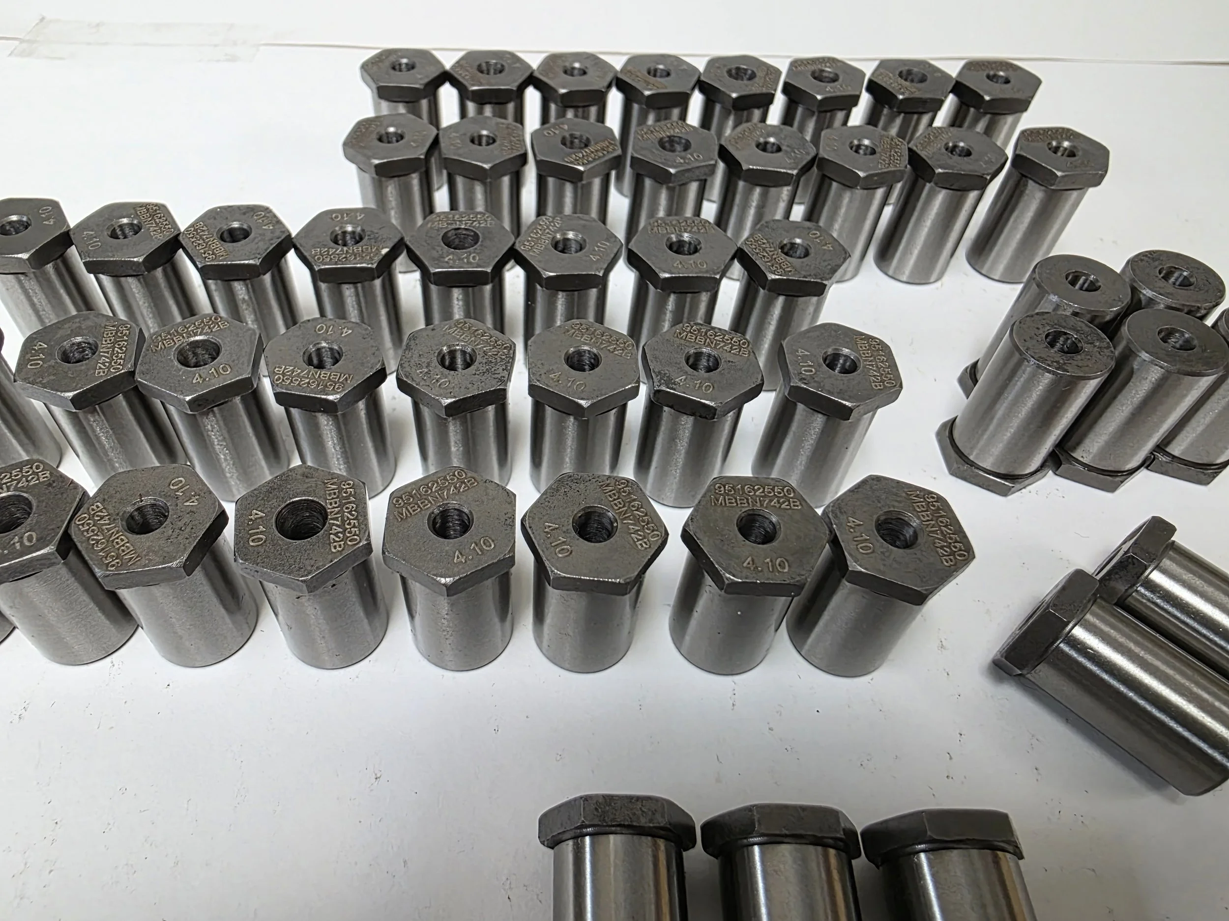 Custom precision drill bushings with hex head design for fixture and high-volume CNC machining applications