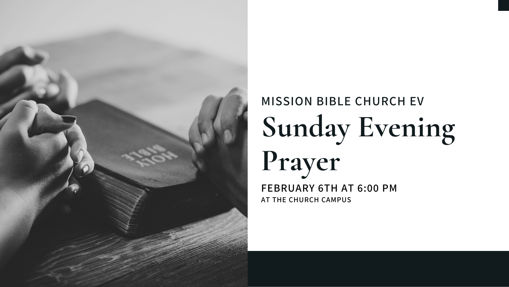 Sunday Evening Prayer