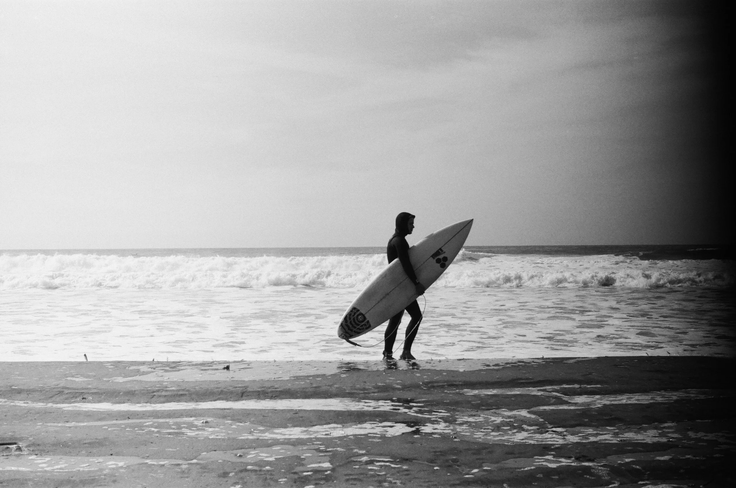 Black and White Surfer