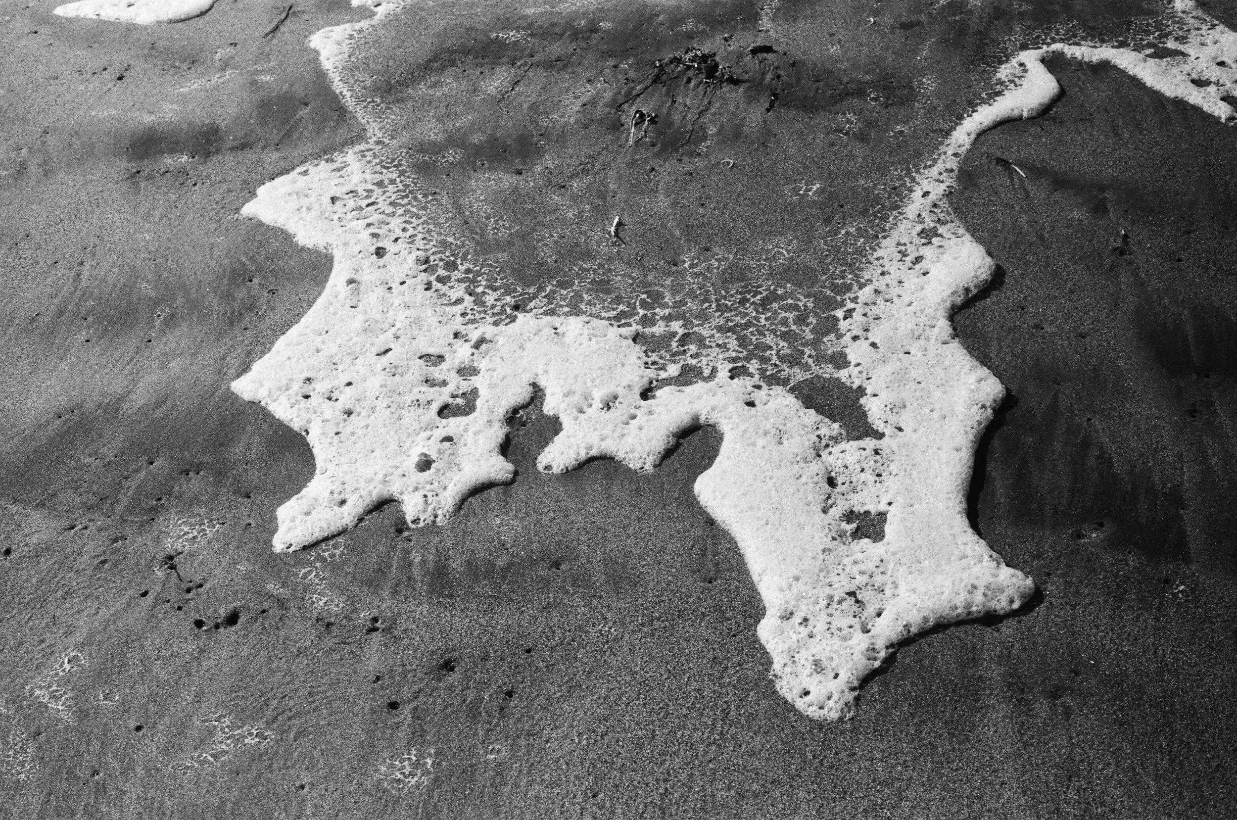 Black and White Ocean Foam
