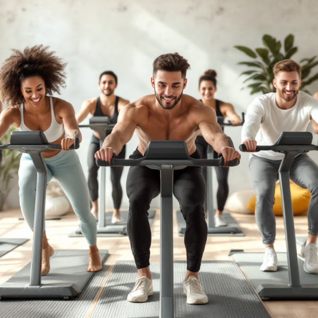 Weekly operating rhythm diagram: scorecard, ops meeting, action register, improvement focus