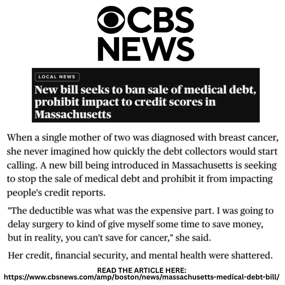 Medical debt is one of the cruelest parts of our healthcare system - it punishes people for getting sick.

Massachusetts lawmakers introduced a bill that would:
- Ban the sale of medical debt to debt buyers
- Cut interest on medical debt from 12% to 