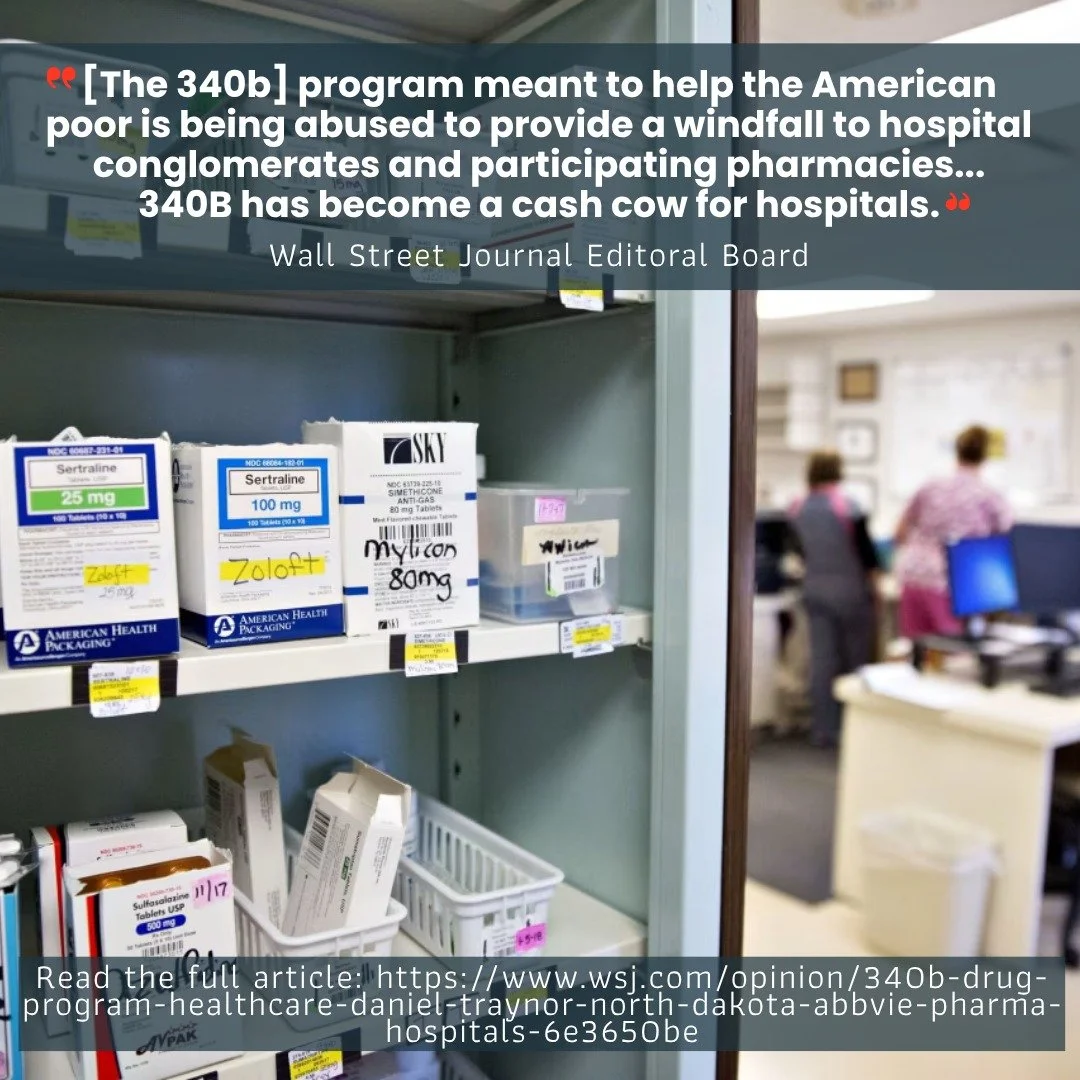 A federal judge in North Dakota recently blocked a state 340B law and wrote that the program is being abused to create a &ldquo;windfall to hospital conglomerates and participating pharmacies&rdquo; - not relief for patients. 

Discounted 340B drug p
