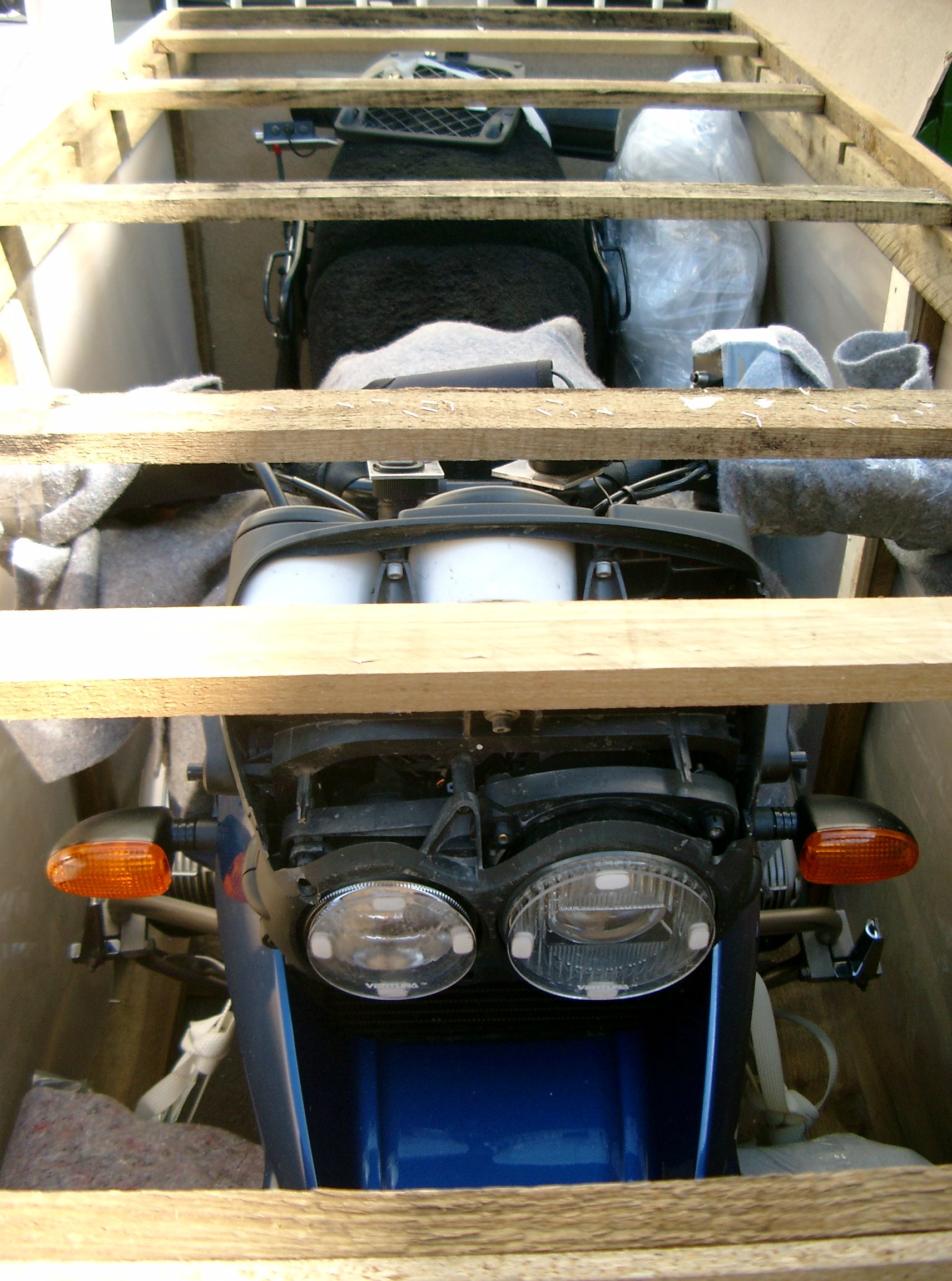 Bike in crate for first trip 11.04.JPG
