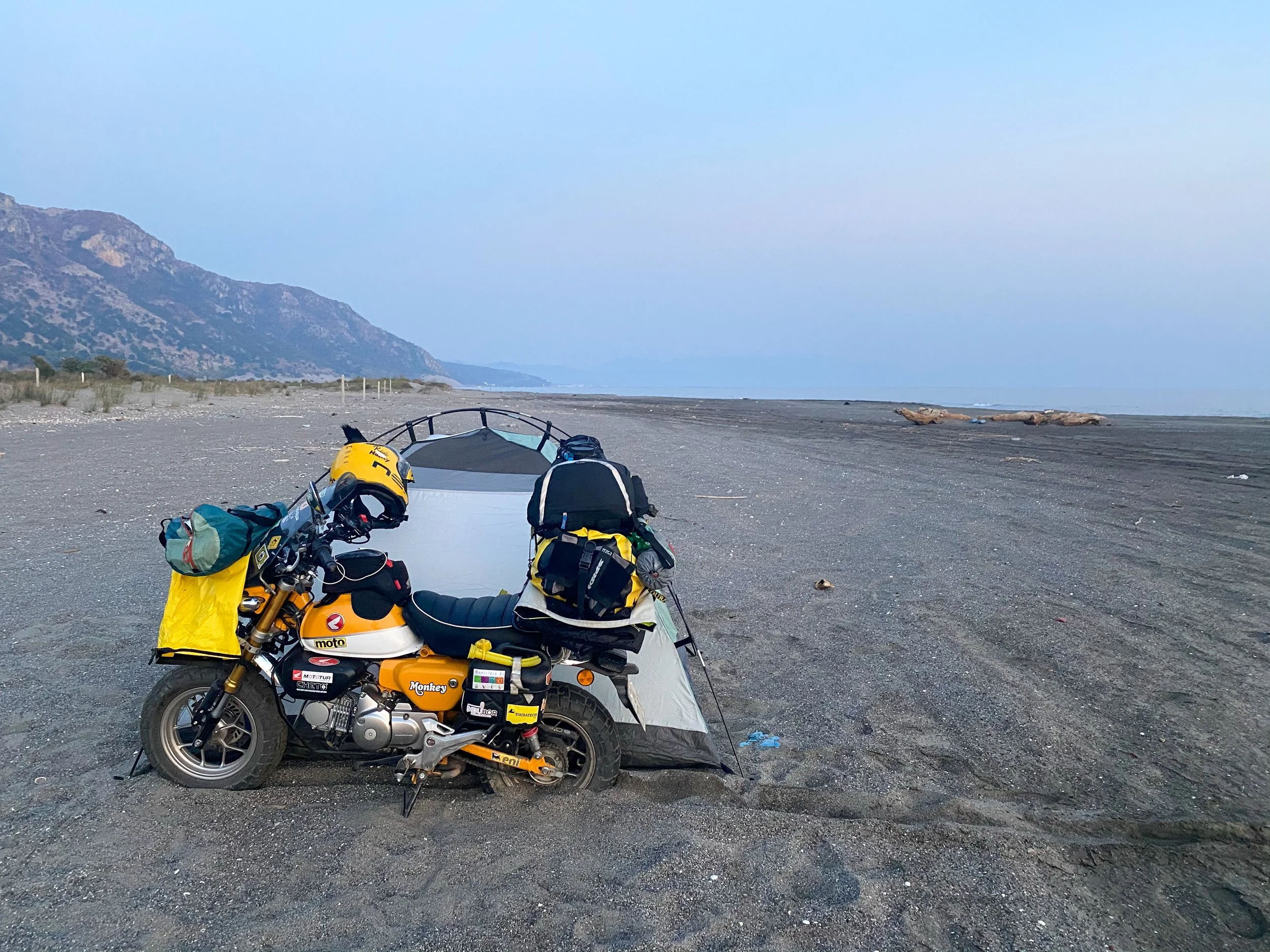 Beach camping