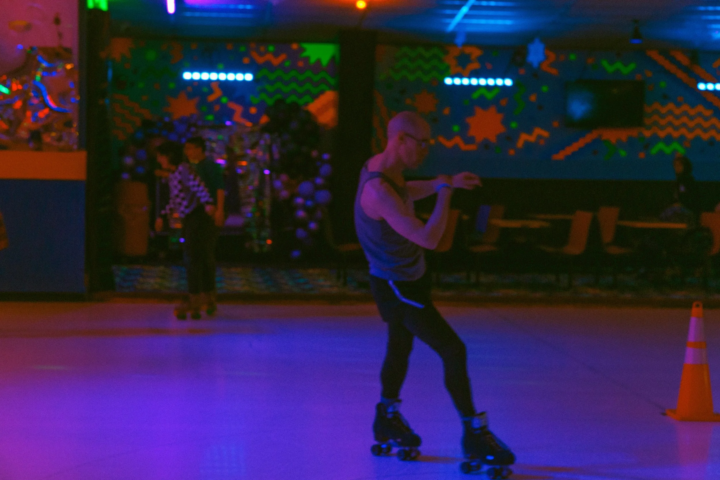 Man Rollerskating