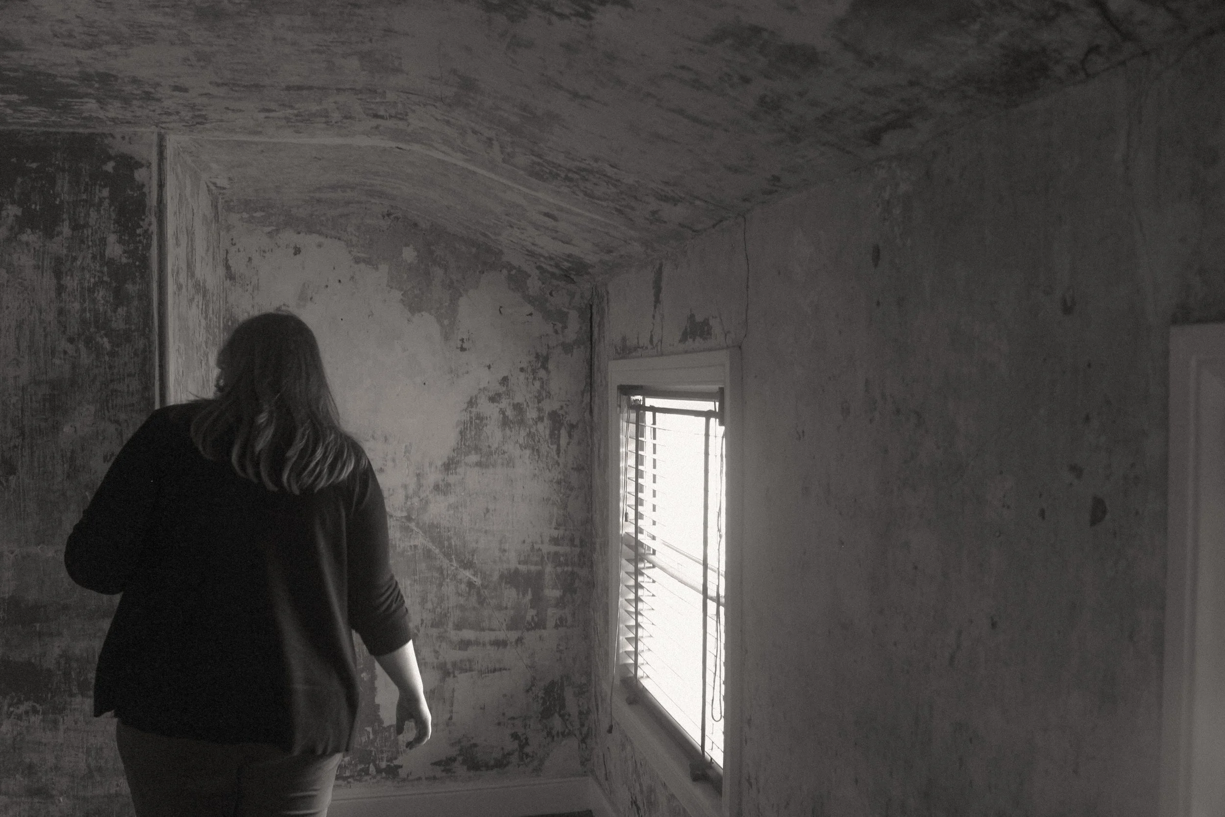 Woman in one of Edgar Allen Poe's homes