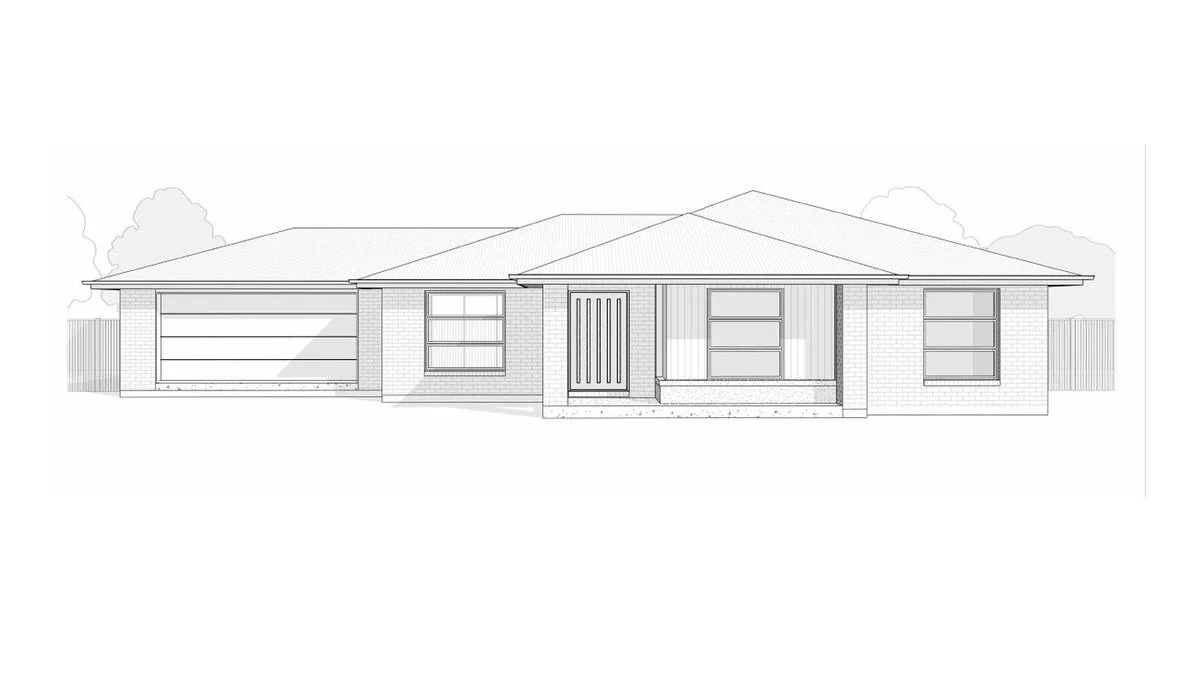 Architectural elevation, Lot 17. There's no display home for this one, so the drawing is the honest version.