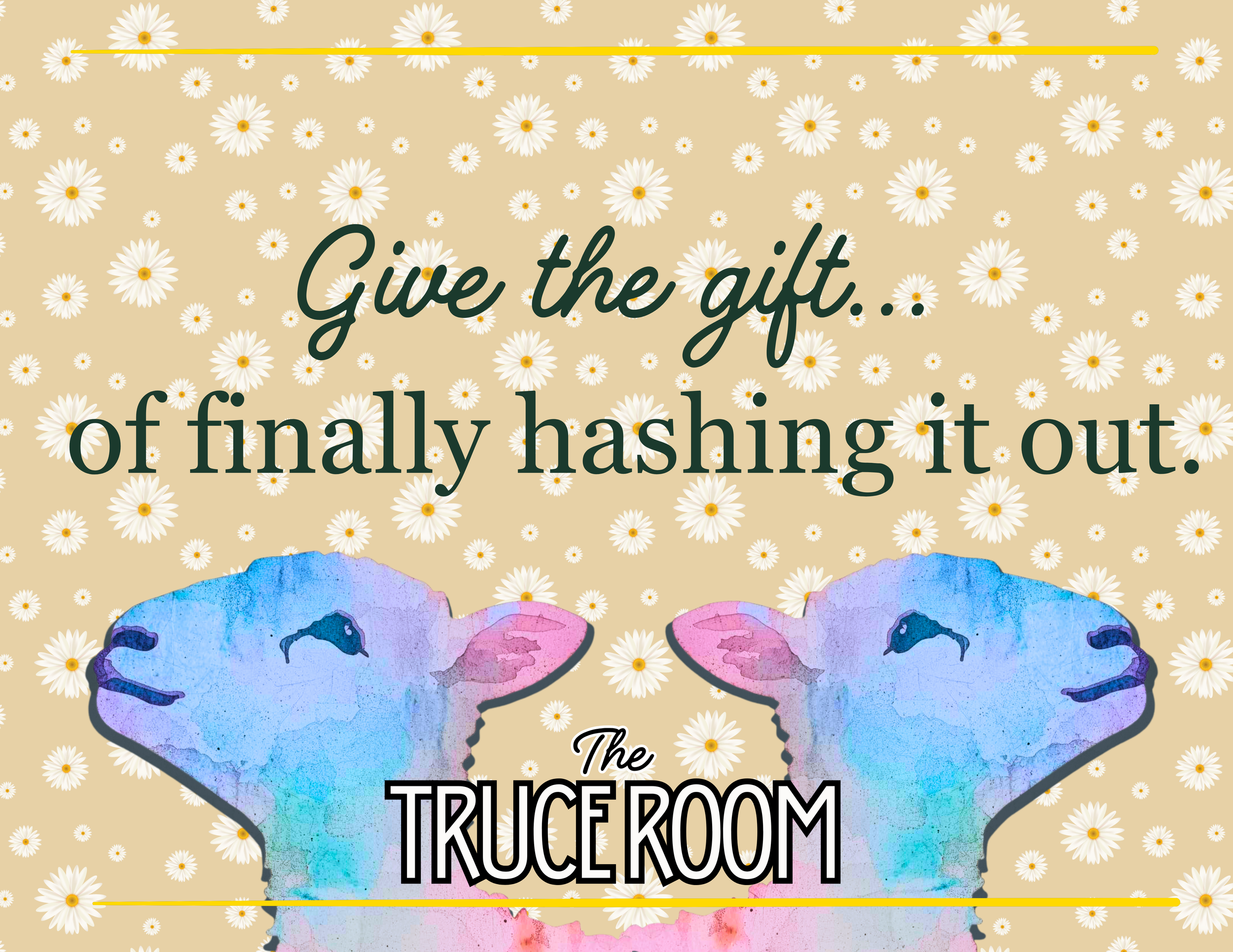 "Give the gift… of finally hashing it out" Gift Card