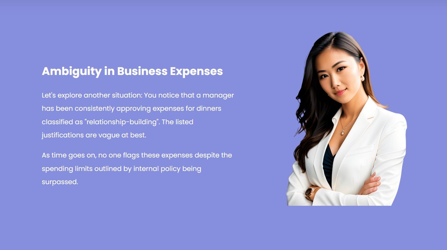 Screenshot of Rise micro-lesson describing a common ethical dilemma.