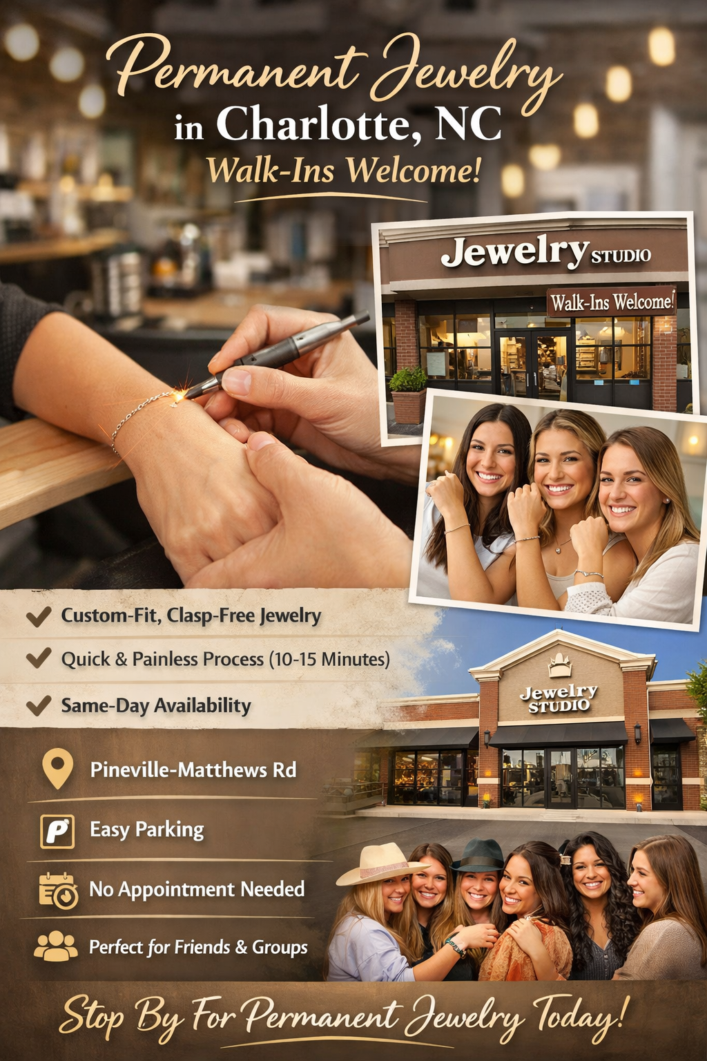 Permanent Jewelry in Charlotte, NC – Walk-Ins Welcome