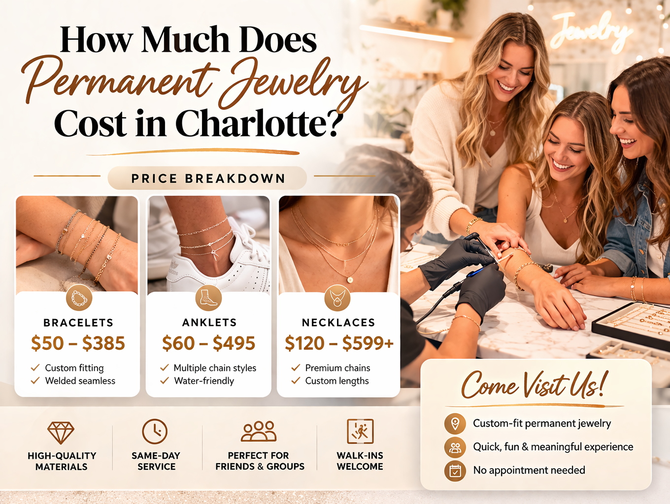 How Much Does Permanent Jewelry Cost in Charlotte?