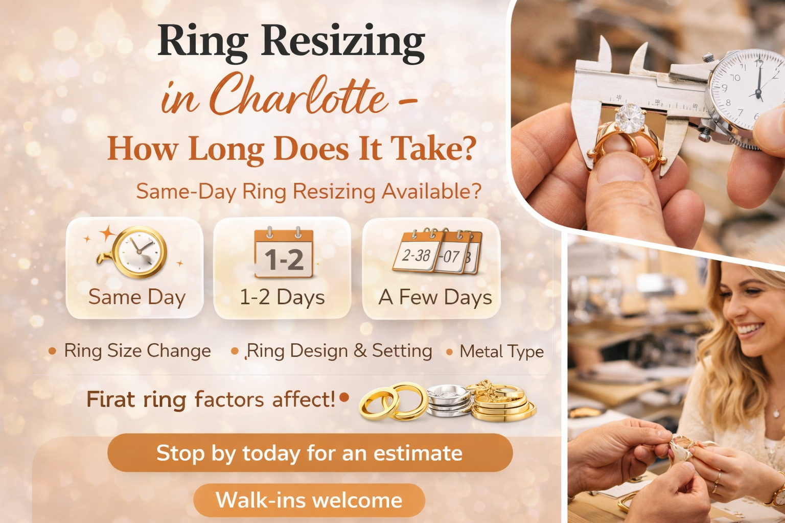 Ring Resizing in Charlotte – How Long Does It Take?