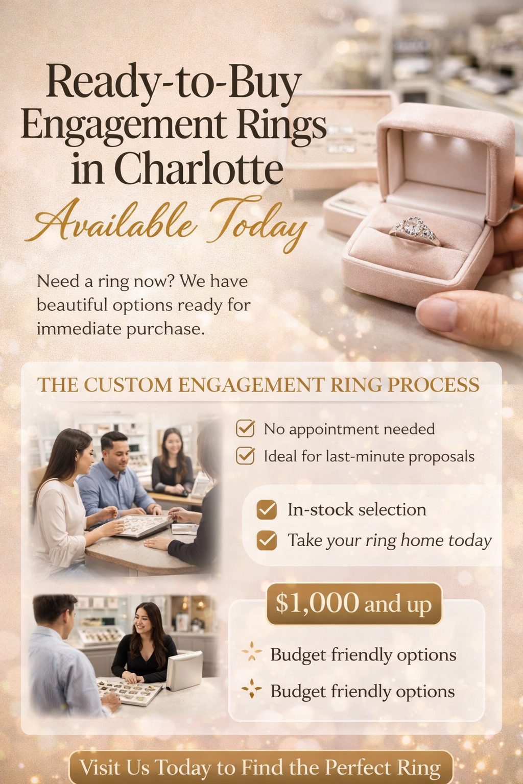 Ready-to-Buy Engagement Rings in Charlotte – Available Today