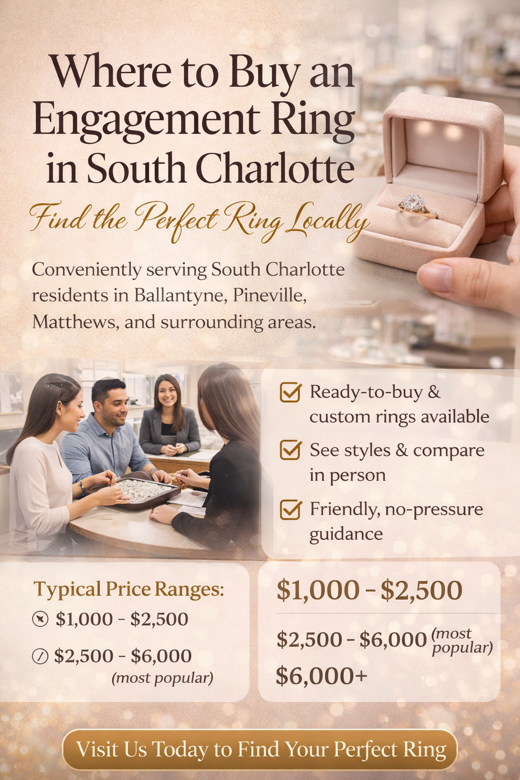 Where to Buy an Engagement Ring in South Charlotte