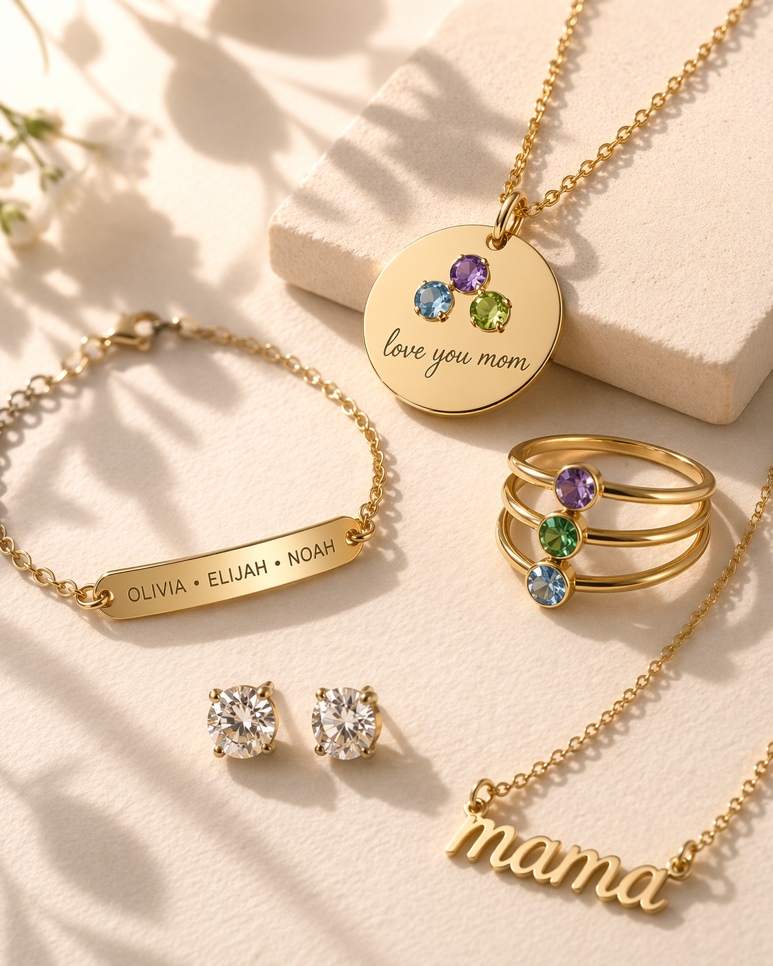 Custom Jewelry for Mom: Necklaces, Bracelets &amp; Birthstone Ideas