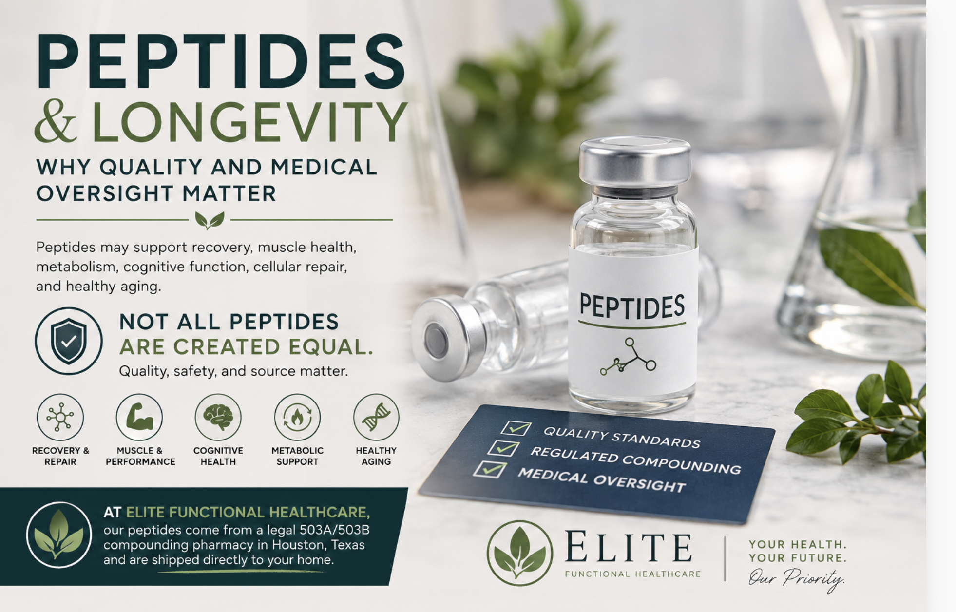 Peptides and Longevity: Why Quality and Medical Oversight Matter