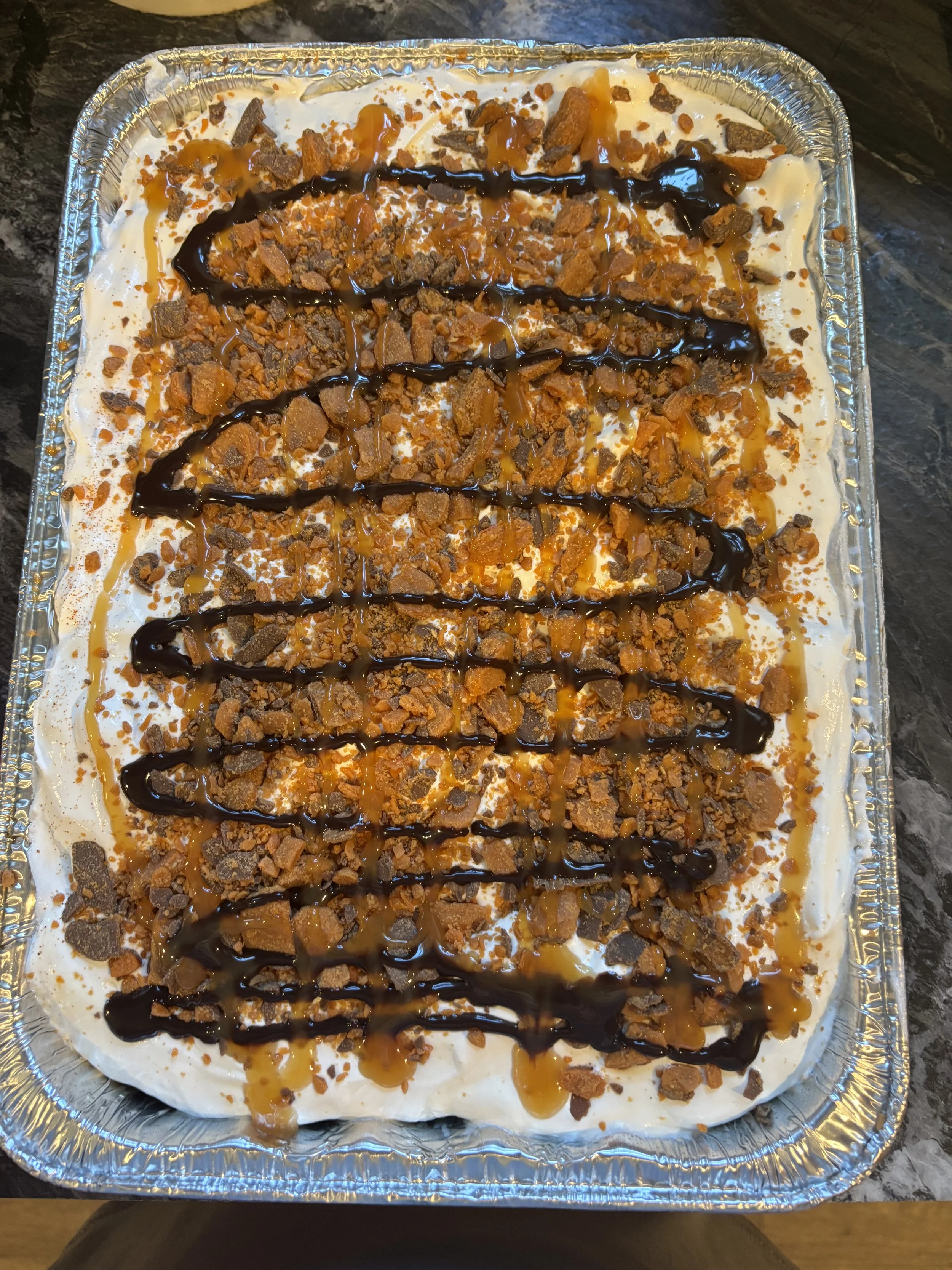 Nanny's Homemade Butterfinger Cake