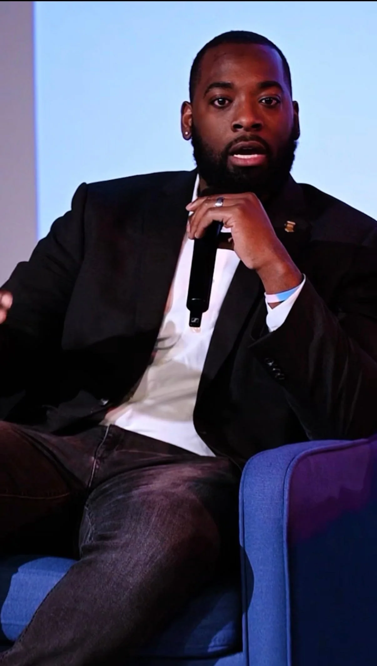 Ryan K. Brown, Jr., founder of The Andreas Foundation, speaking at a Greater NYC Black Nurses Association event.