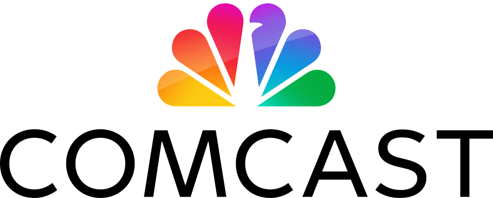 The image shows a multicolored NBC logo with a peacock design, featuring vibrant feathers in red, pink, purple, blue, green, and yellow.