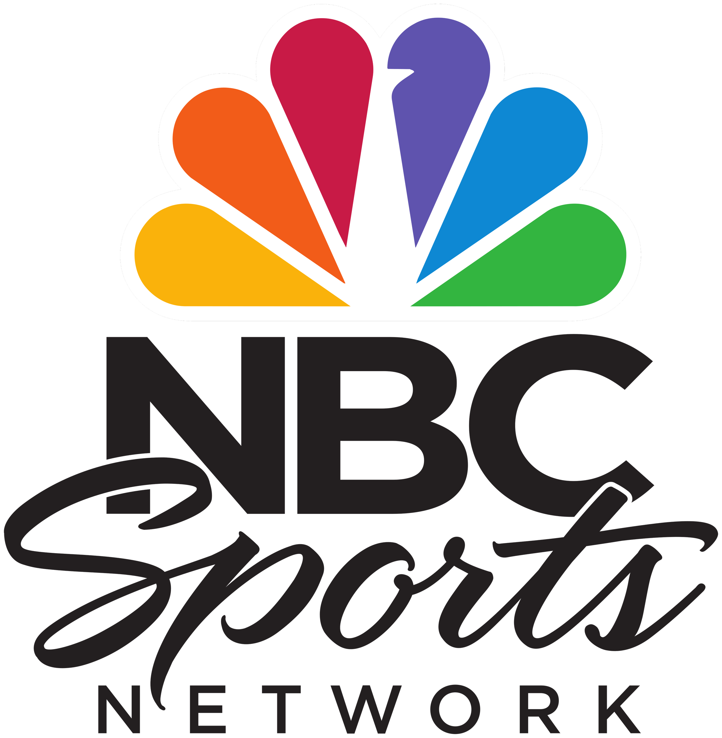 NBC Sports Network logo with a rainbow-colored peacock above the black text 'NBC' and the words 'Sports Network' in smaller font below.