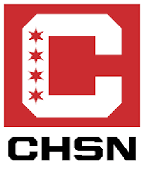 Logo with a large red letter C with seven red stars to the left, and the acronym CHSN beneath in black text.