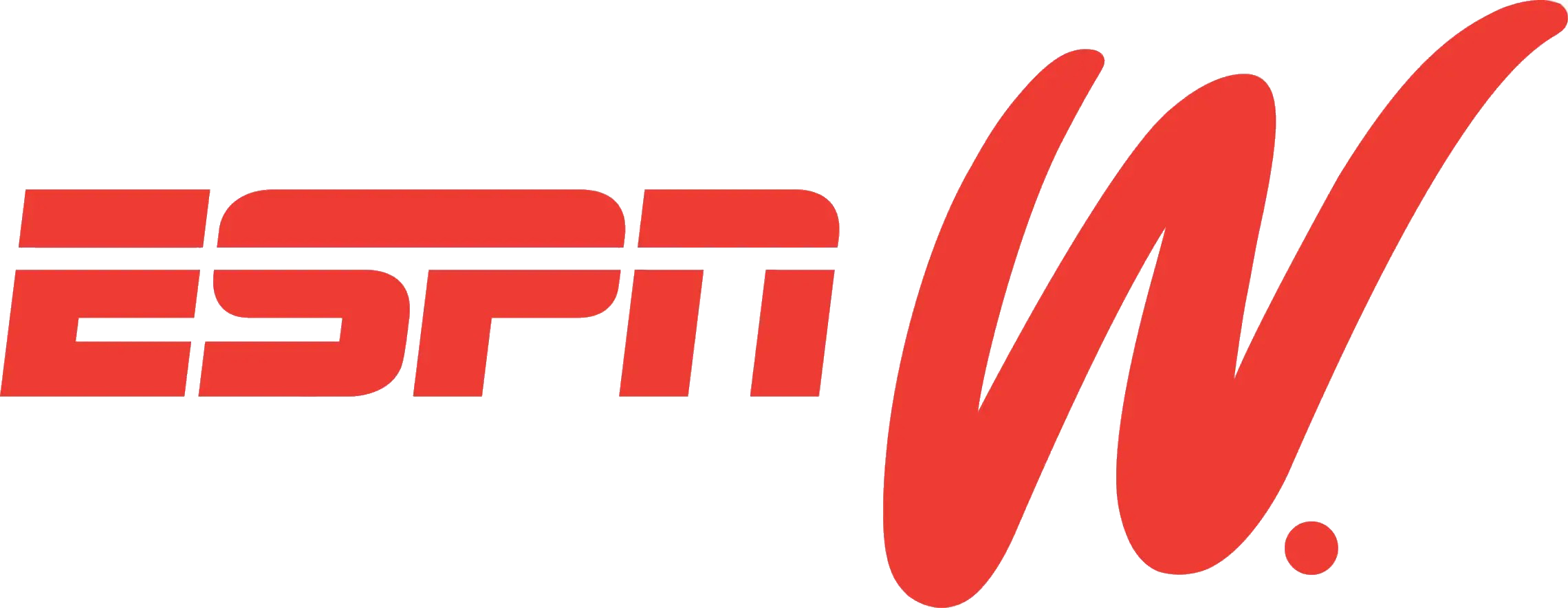 The ESPN logo in bold red letters.