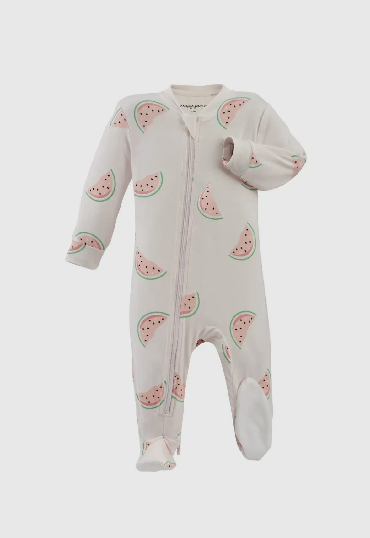 Zippy Jamz Footed Sleeper- One in a Melon- bamboo