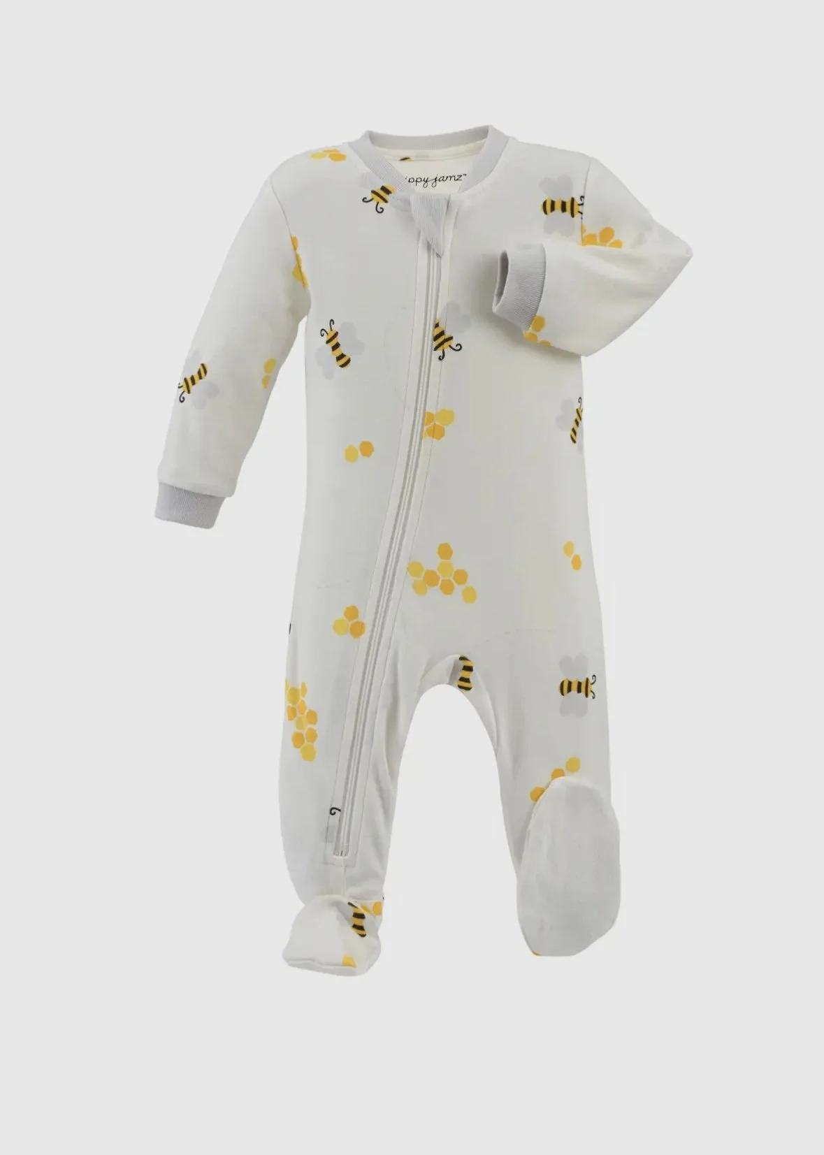 Zippy Jamz Footed Sleeper- Bee Happy-Organic Cotten